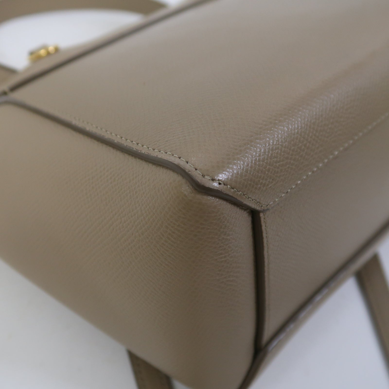 CELINE 牛皮皮革Nano Belt Bag金扣手挽肩背兩用袋啡色
