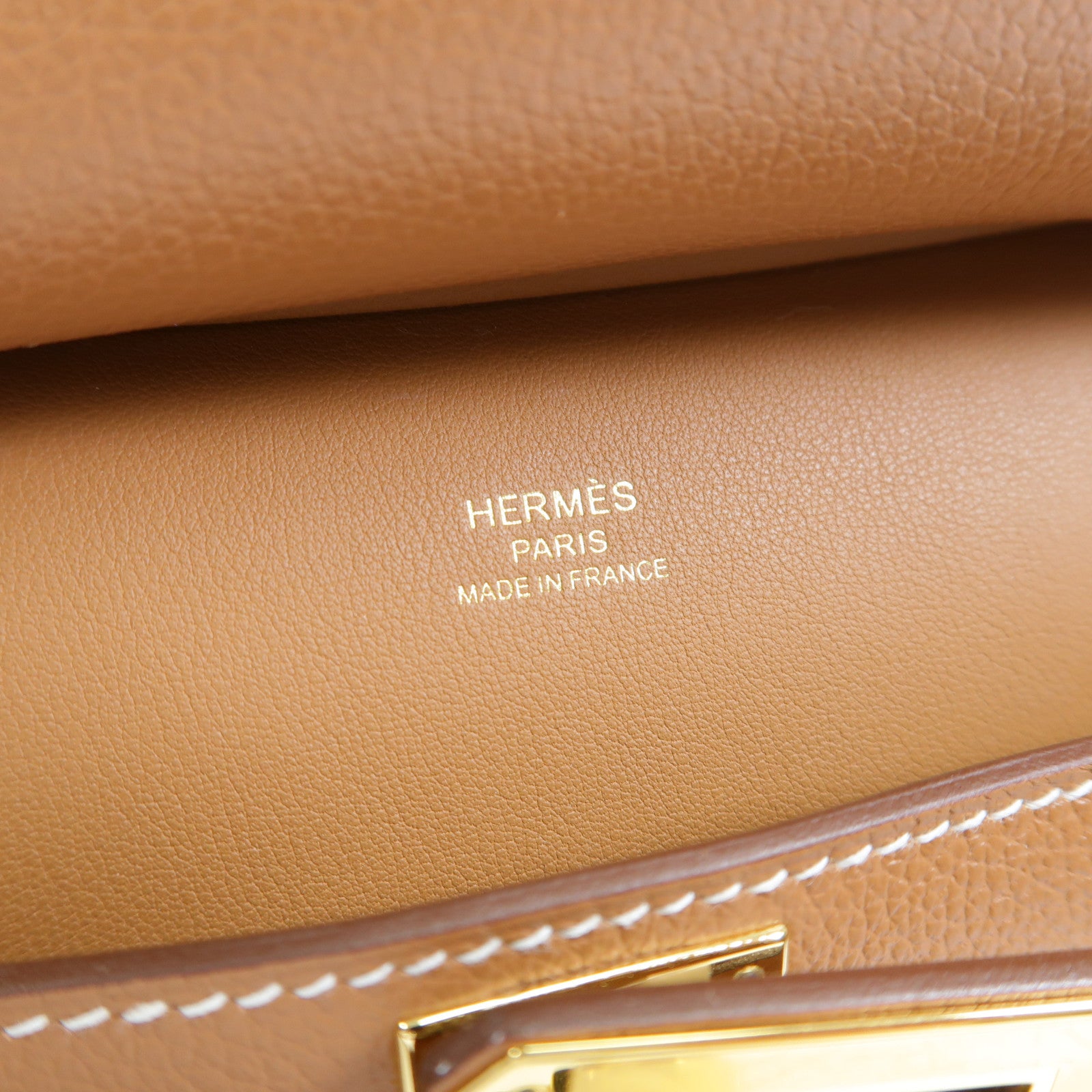 HERMES Evercolor皮革Jypsiere Mini肩背袋Gold