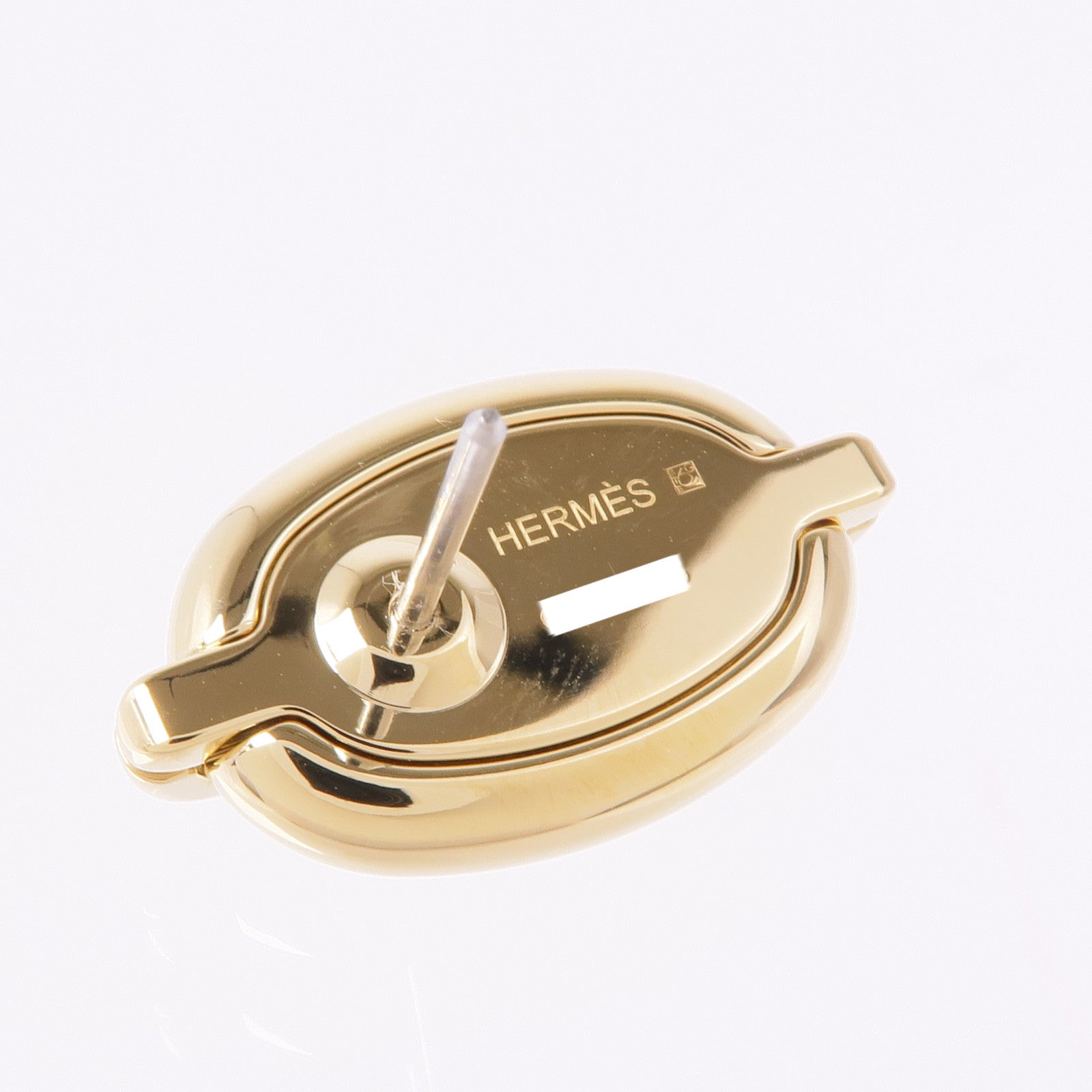 HERMES 金屬Mini Maillon Earrings耳環Creme