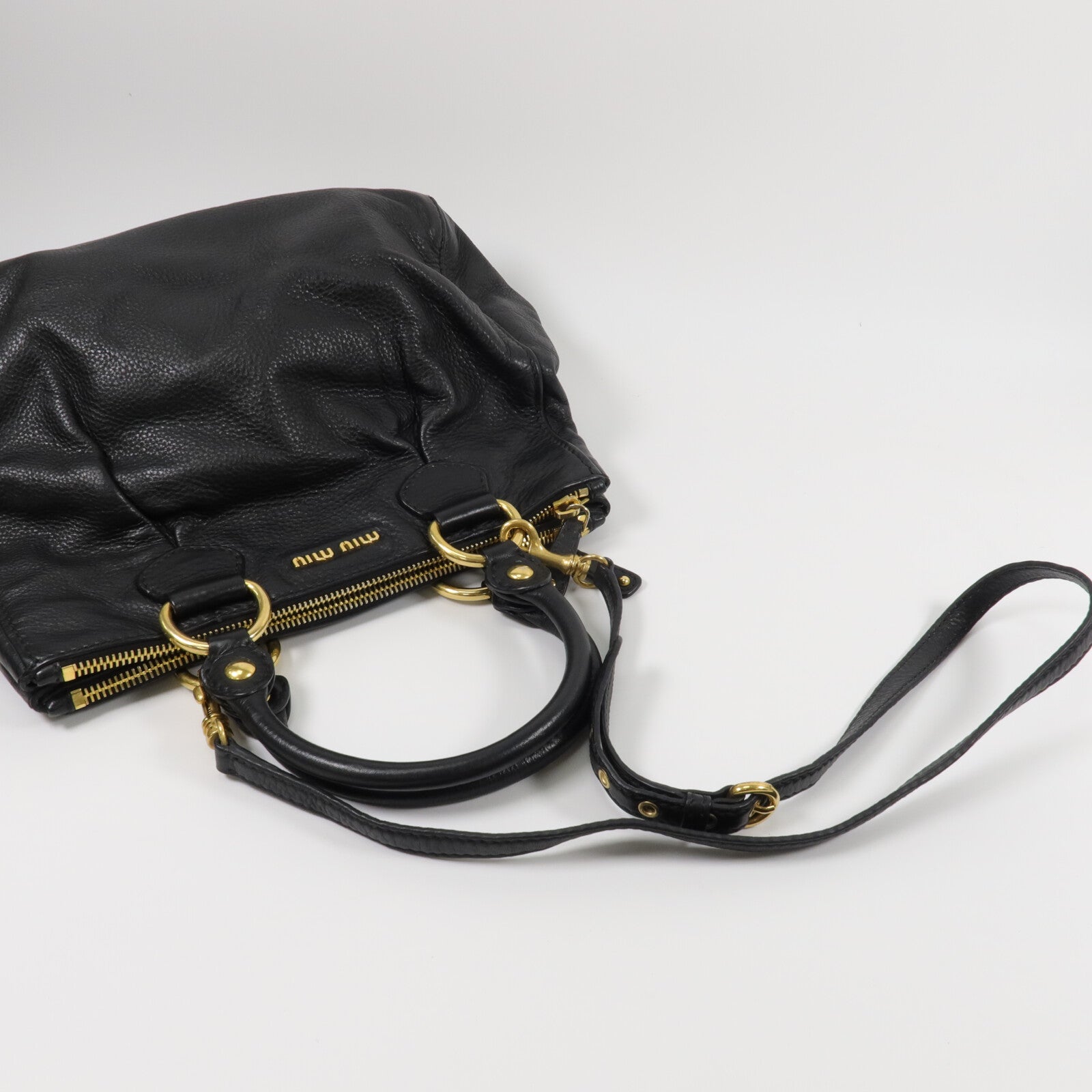 Miu Miu 牛皮皮革2way Shoulder Bag手挽肩背兩用袋