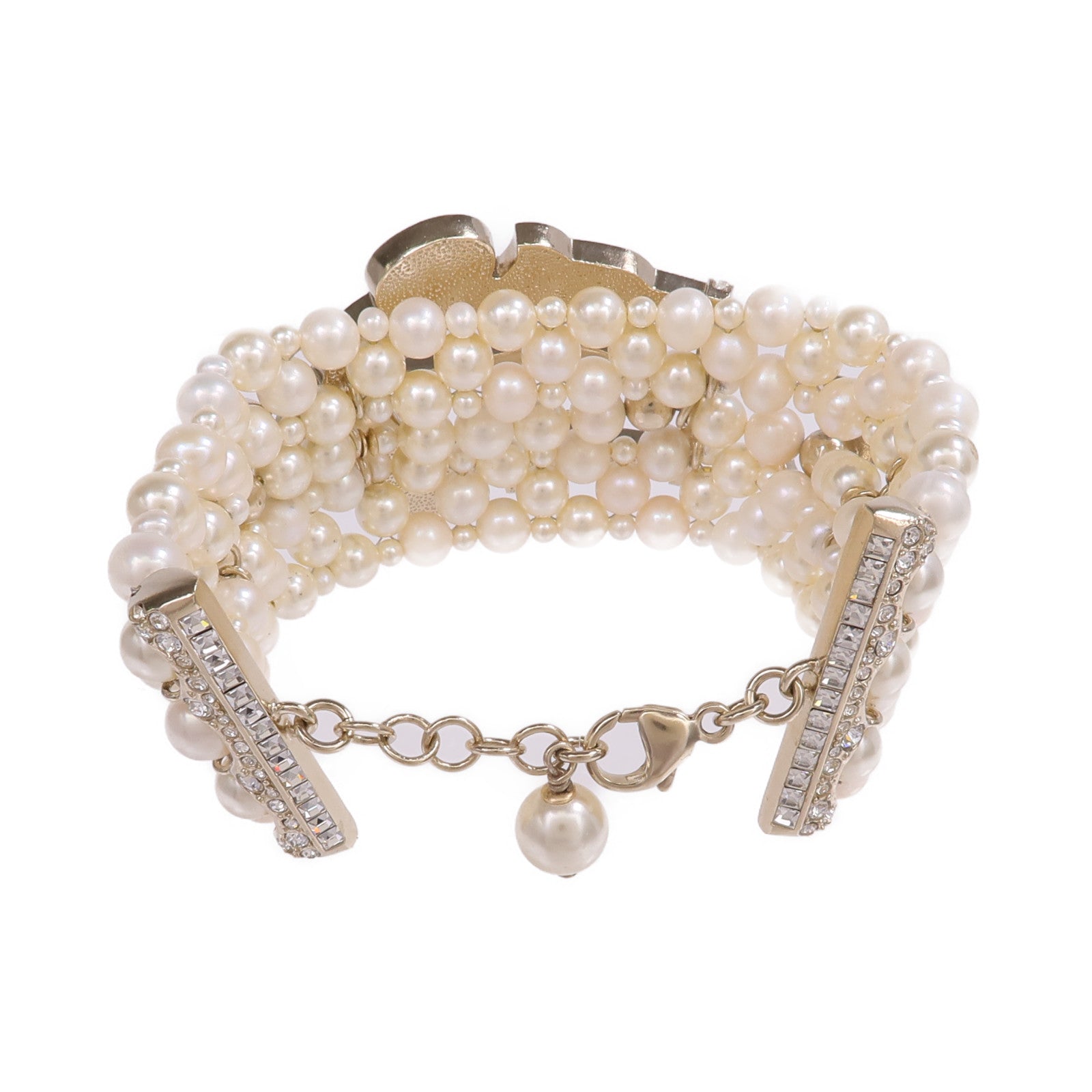 CHANEL 金屬/水晶Bracelet手鏈