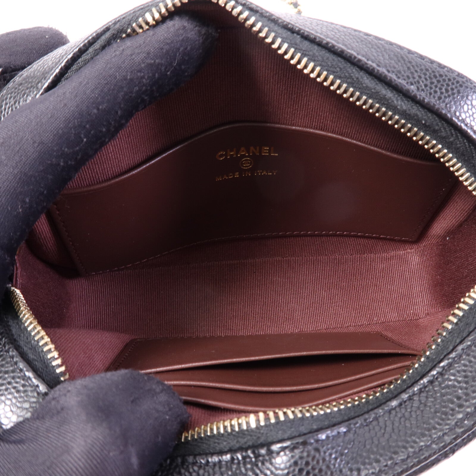 CHANEL 牛皮皮革Camera Bag金扣鏈帶肩背袋