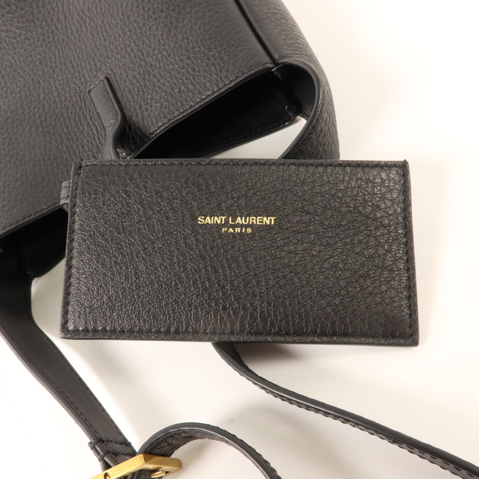 SAINT LAURENT 鹿皮Le 5 A7 Hobo Baby肩背袋