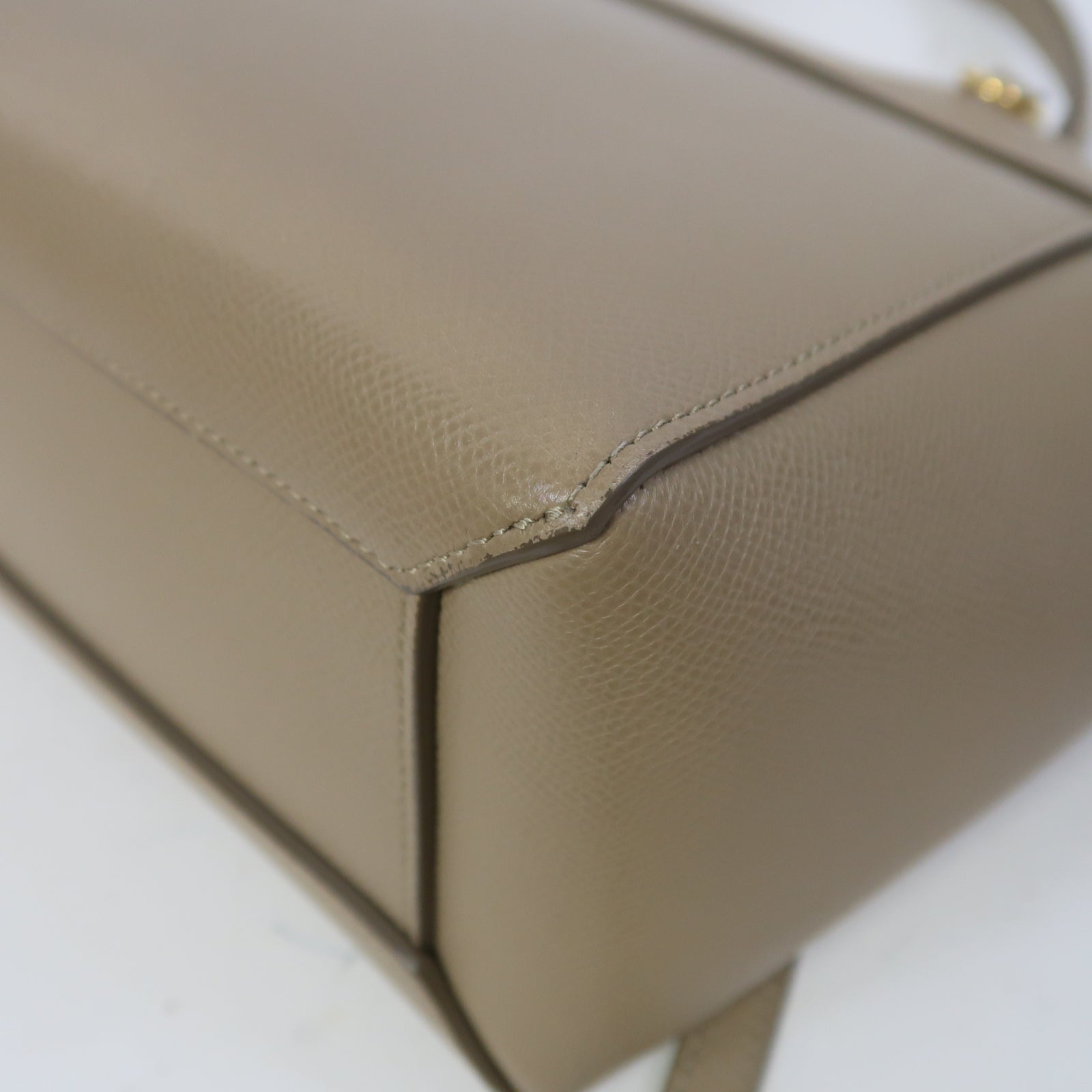CELINE 牛皮皮革Nano Belt Bag金扣手挽肩背兩用袋啡色