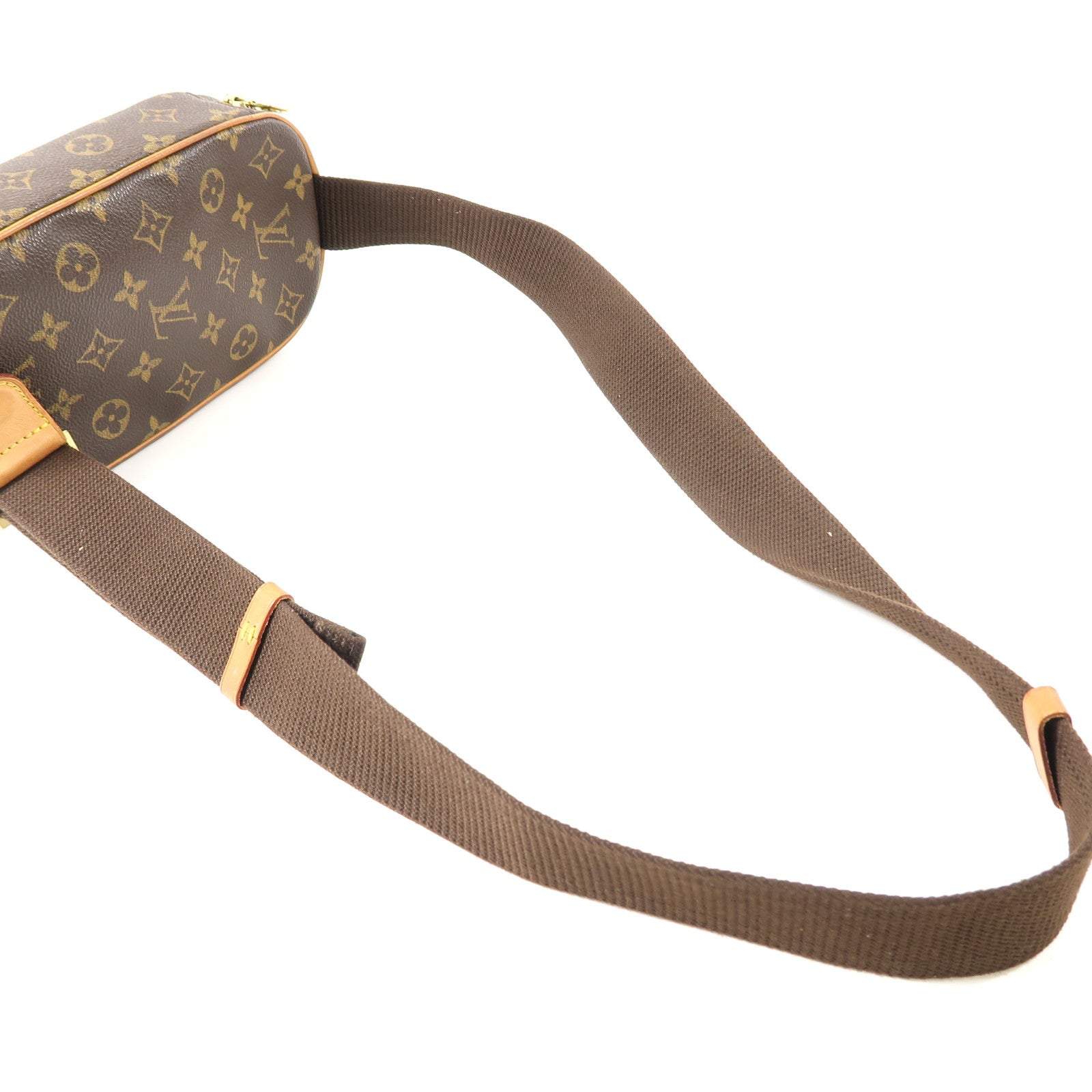 LOUIS VUITTON Monogram Pochette Gange金扣腰包/肩背袋啡色