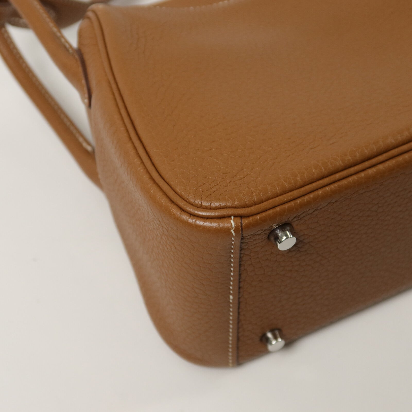 HERMES Clemence皮革Mini Lindy手挽肩背兩用袋Gold
