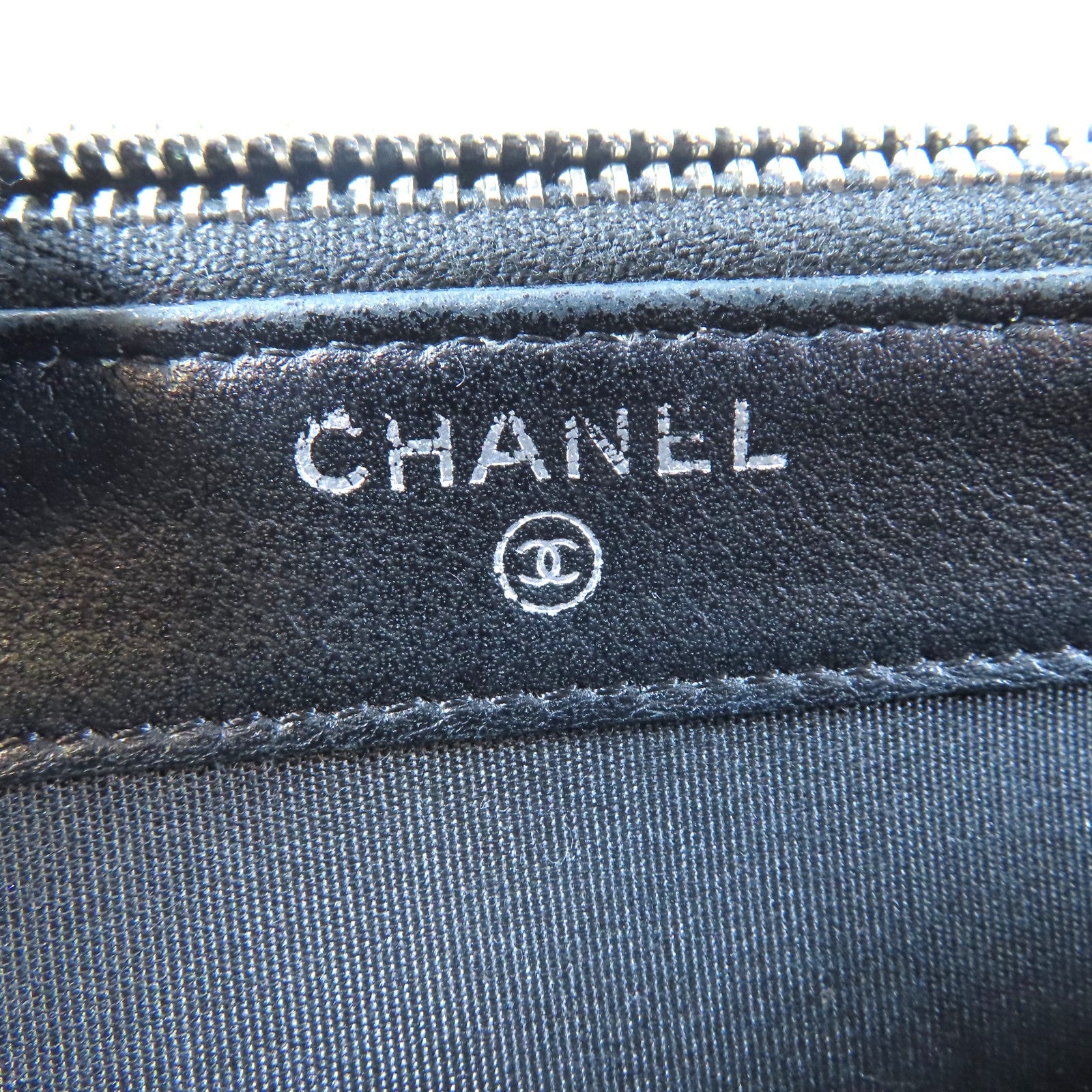 CHANEL 【激減優惠】菱格/斜紋牛皮皮革Chain Shoulder銀扣鏈帶肩背袋黑色