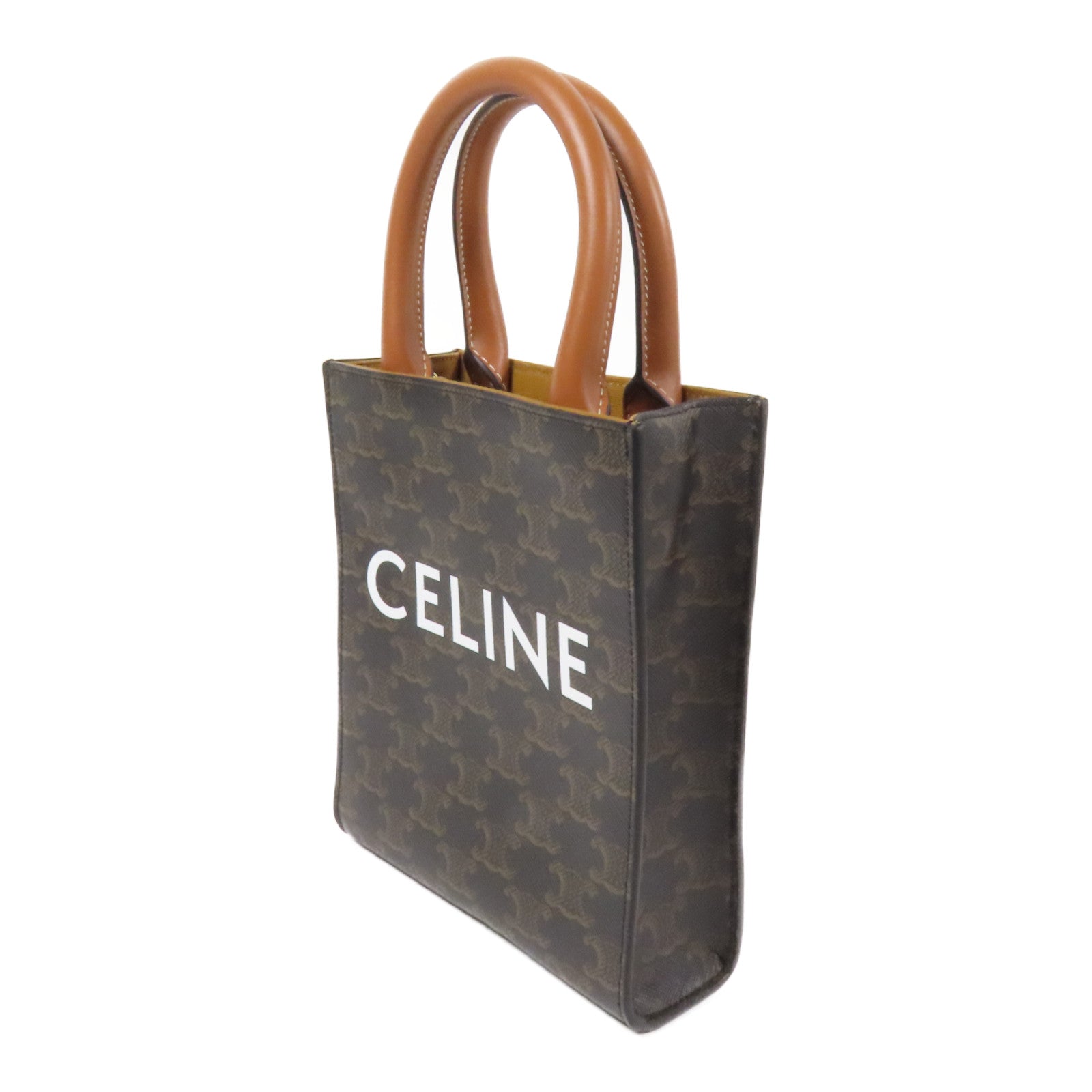 CELINE 【激減優惠】塗層帆布Mini Vertical Cabas手挽肩背兩用袋