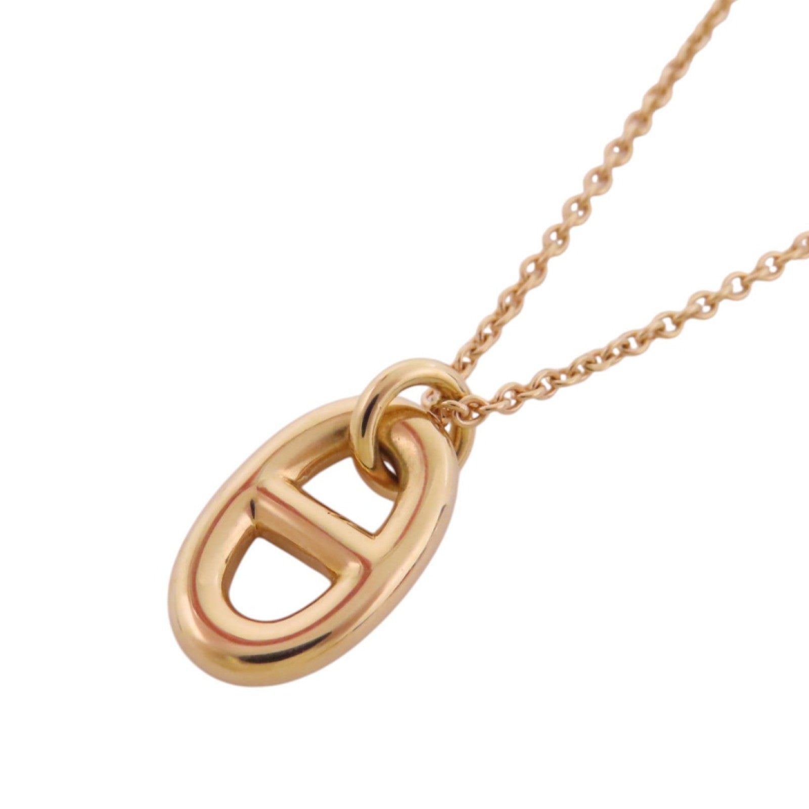 HERMES 18K玫瑰金Farandole Pendant Necklace金扣項鏈