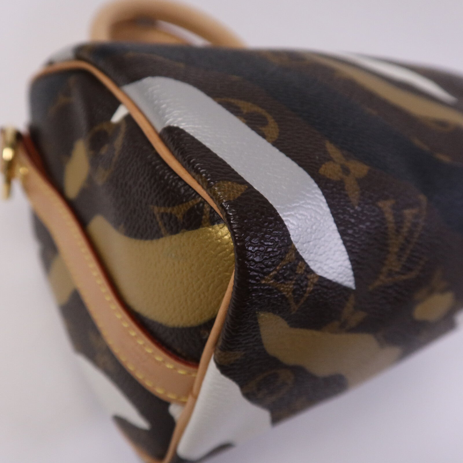 LOUIS VUITTON 【激減優惠】塗層帆布Speedy BB金扣手挽肩背兩用袋