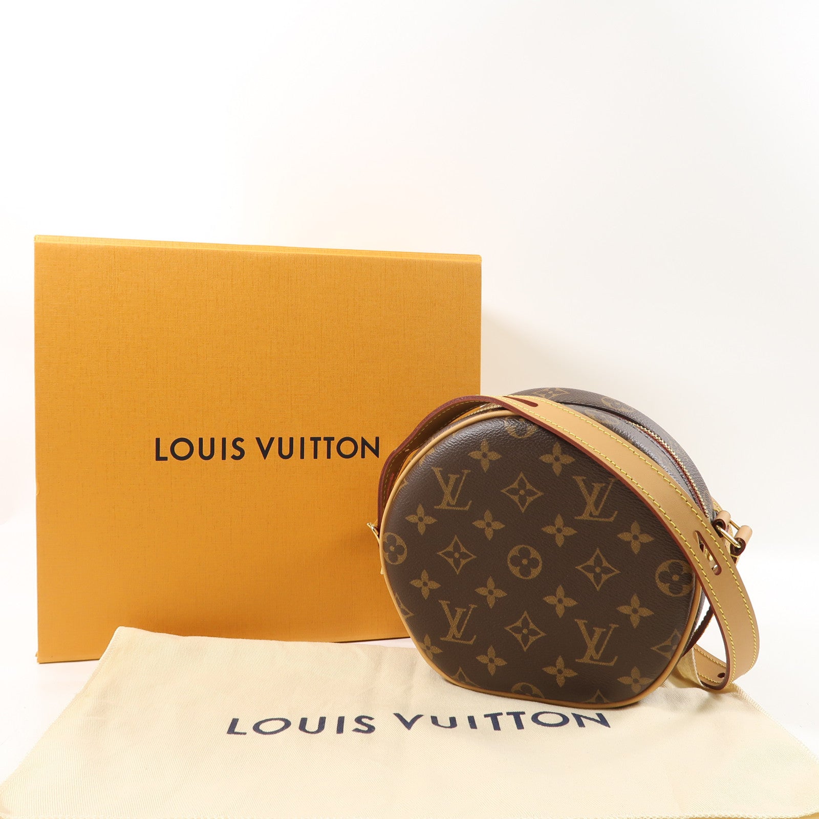 LOUIS VUITTON Monogram Boite Chapeau Souple PM金扣肩背袋啡色