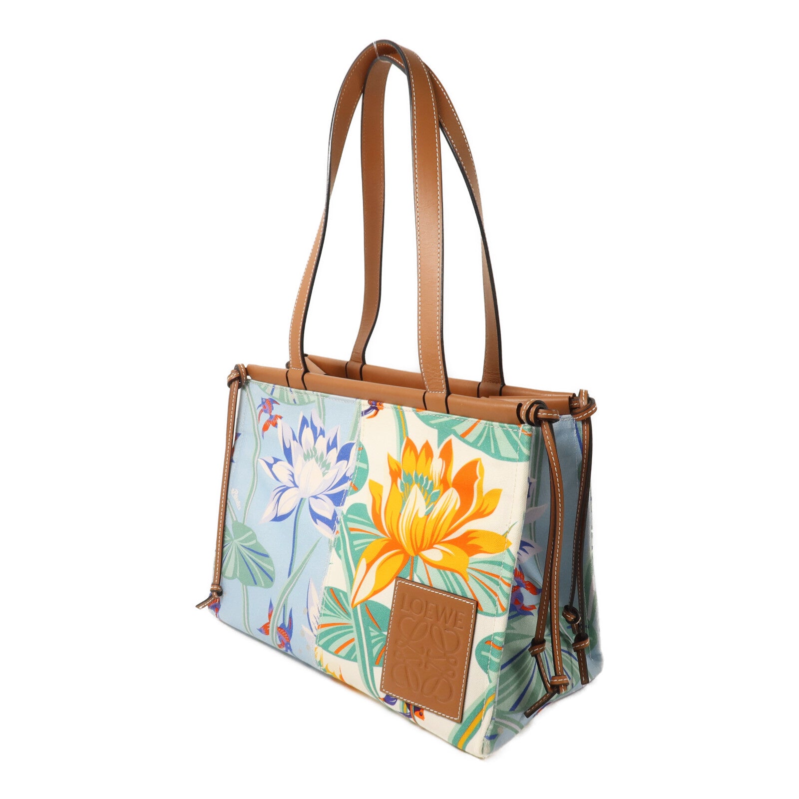 LOEWE 帆布/牛皮皮革Paula's Ibiza Mermaid手挽袋