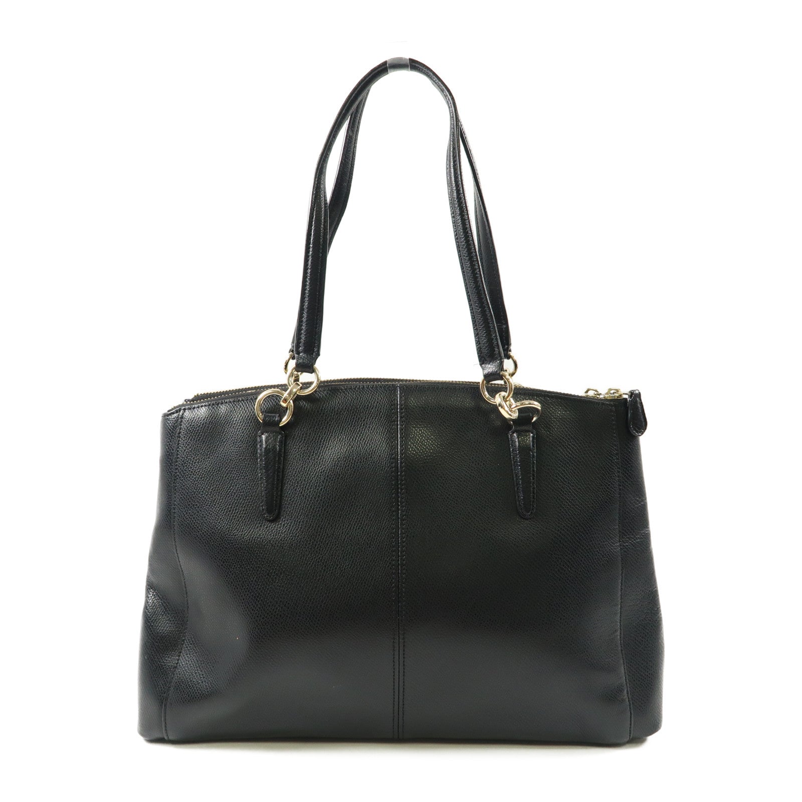 COACH 牛皮皮革Shoulder Bag金扣肩背袋黑色