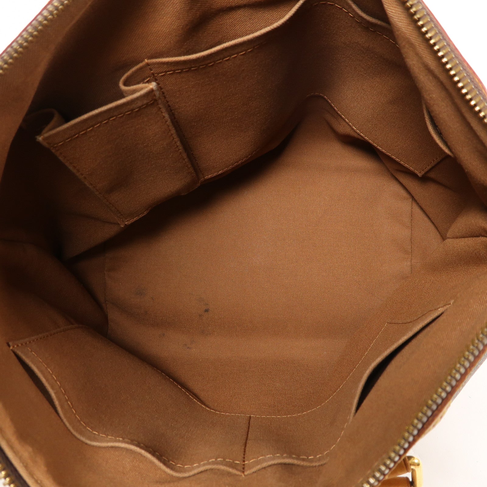 LOUIS VUITTON Monogram Palermo PM金扣手挽肩背兩用袋棕色