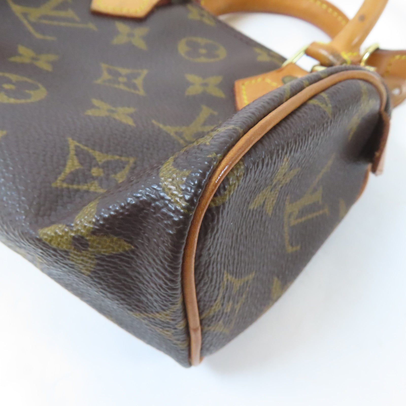 LOUIS VUITTON Monogram Mini Speedy金扣手挽肩背兩用袋啡色