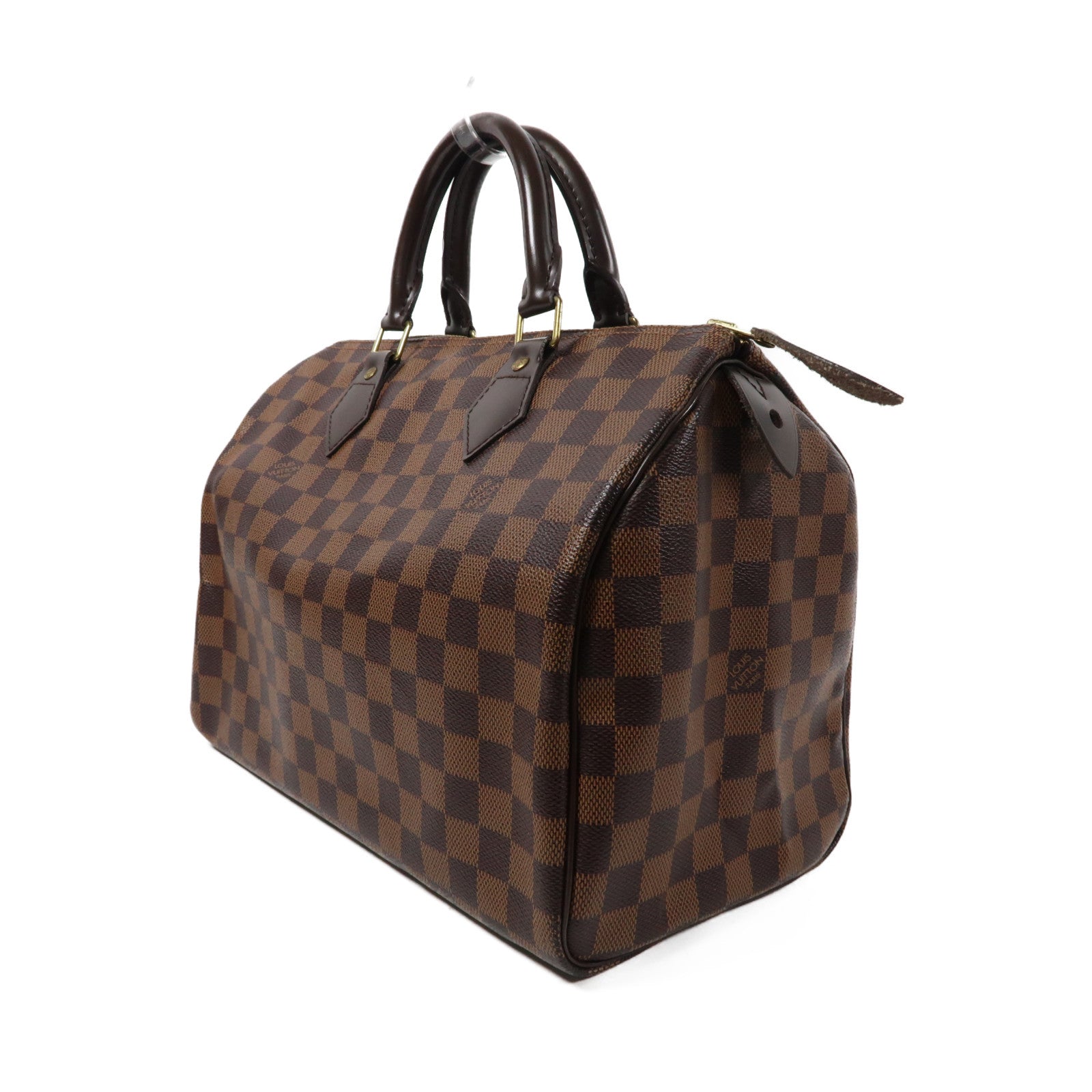 LOUIS VUITTON Damier Ebene Speedy 30金扣手挽袋啡色