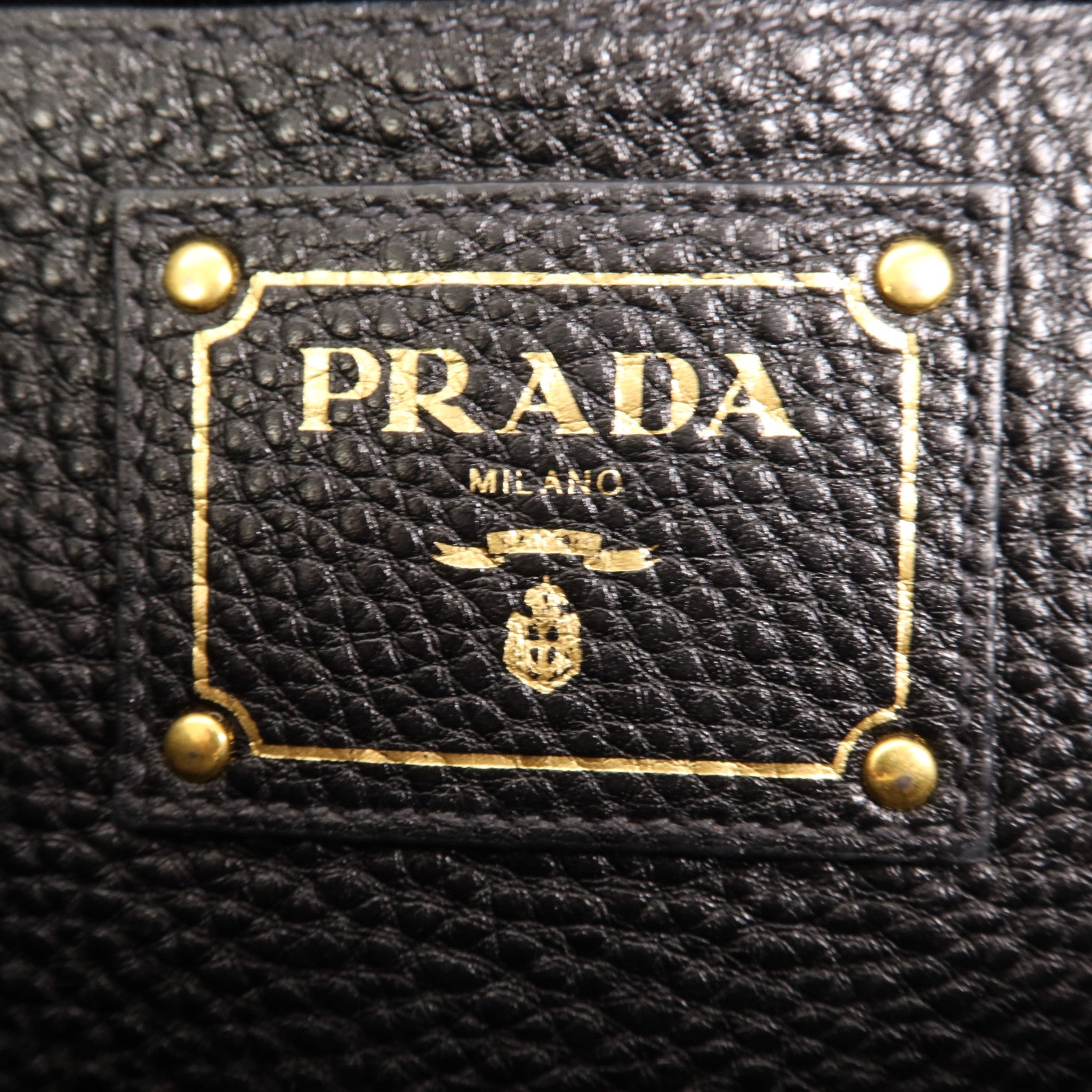 PRADA 牛皮皮革Tote Bag金扣手挽袋