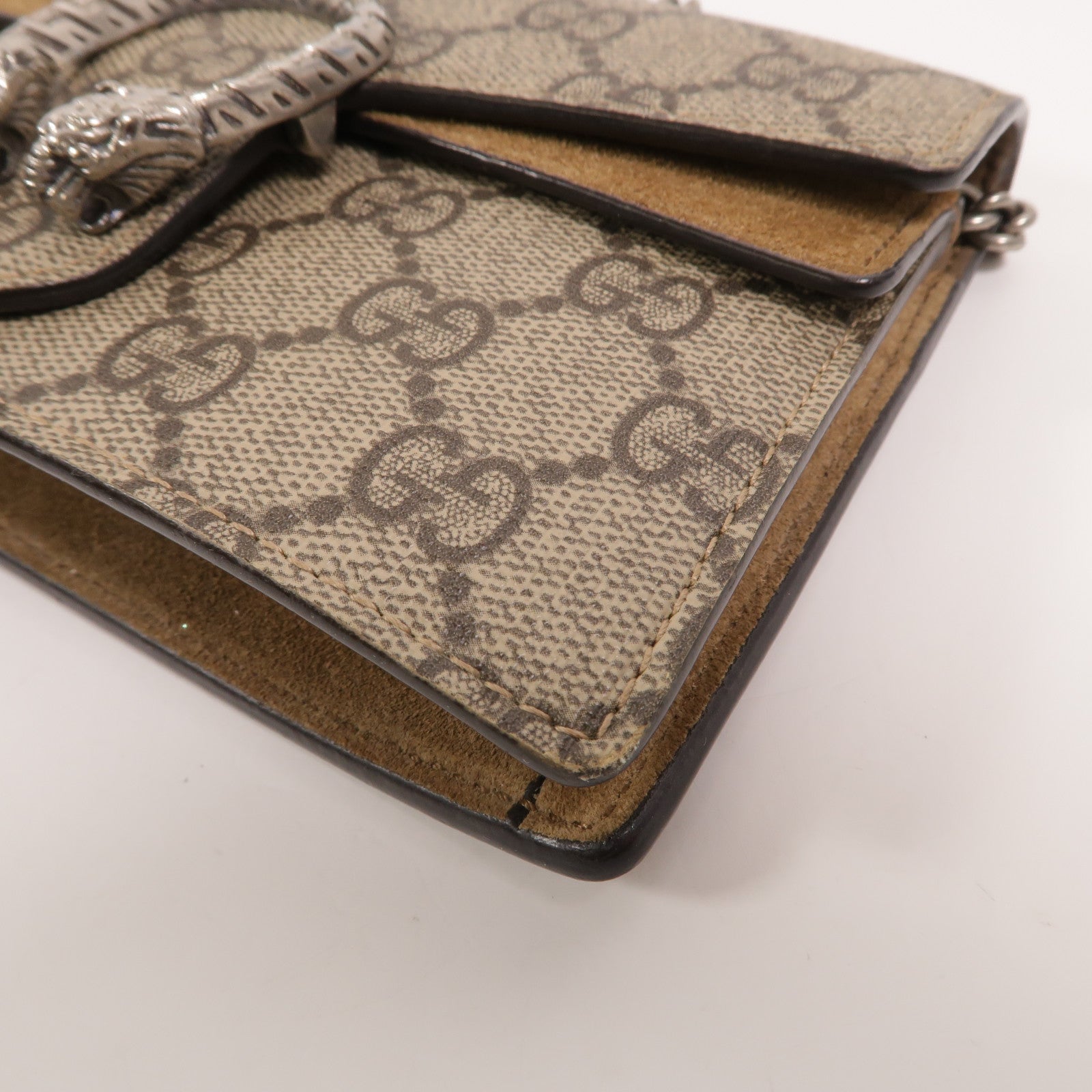 GUCCI 塗層帆布Dionysus Super Mini Bag鏈帶肩背袋