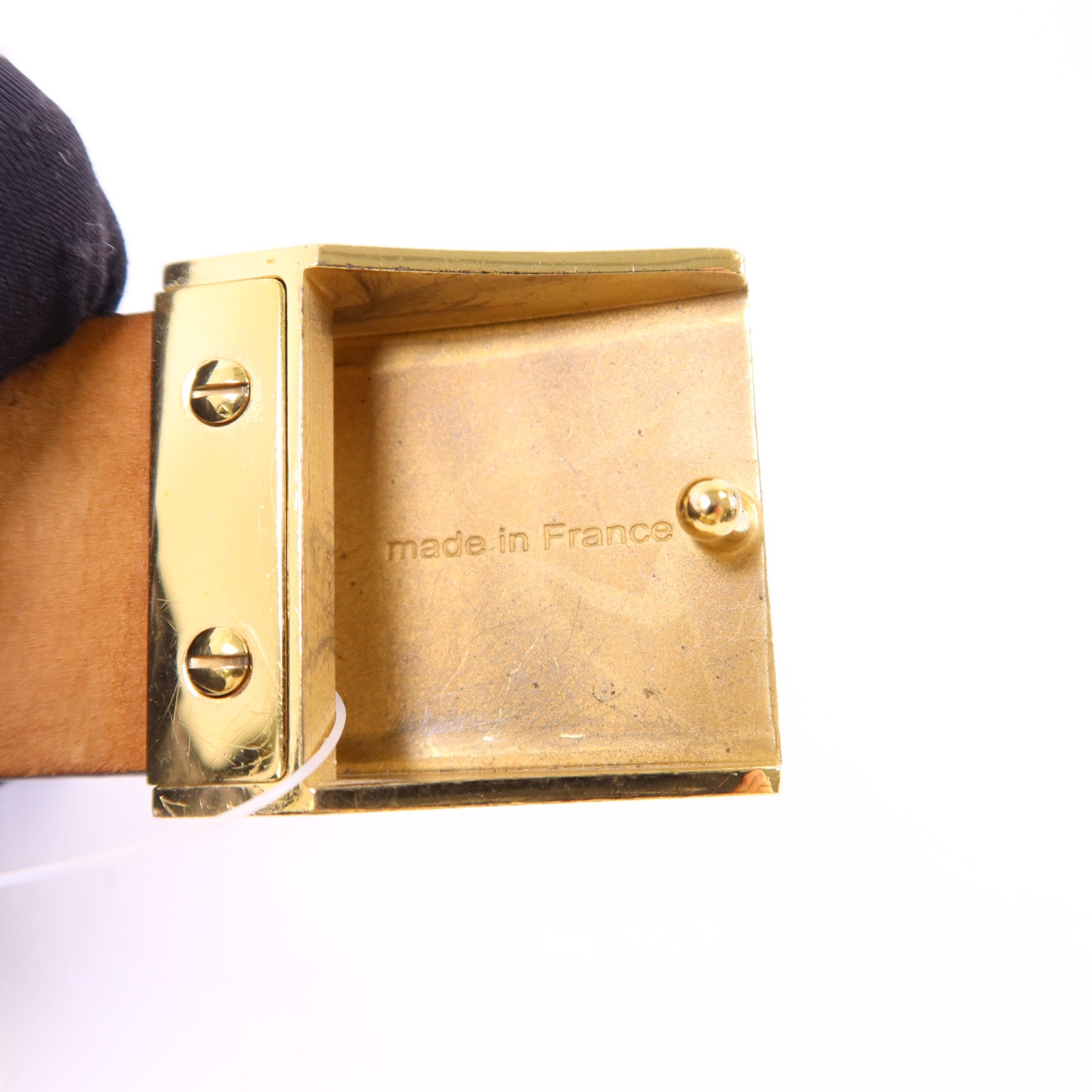 LOUIS VUITTON Monogram Belt金扣皮帶