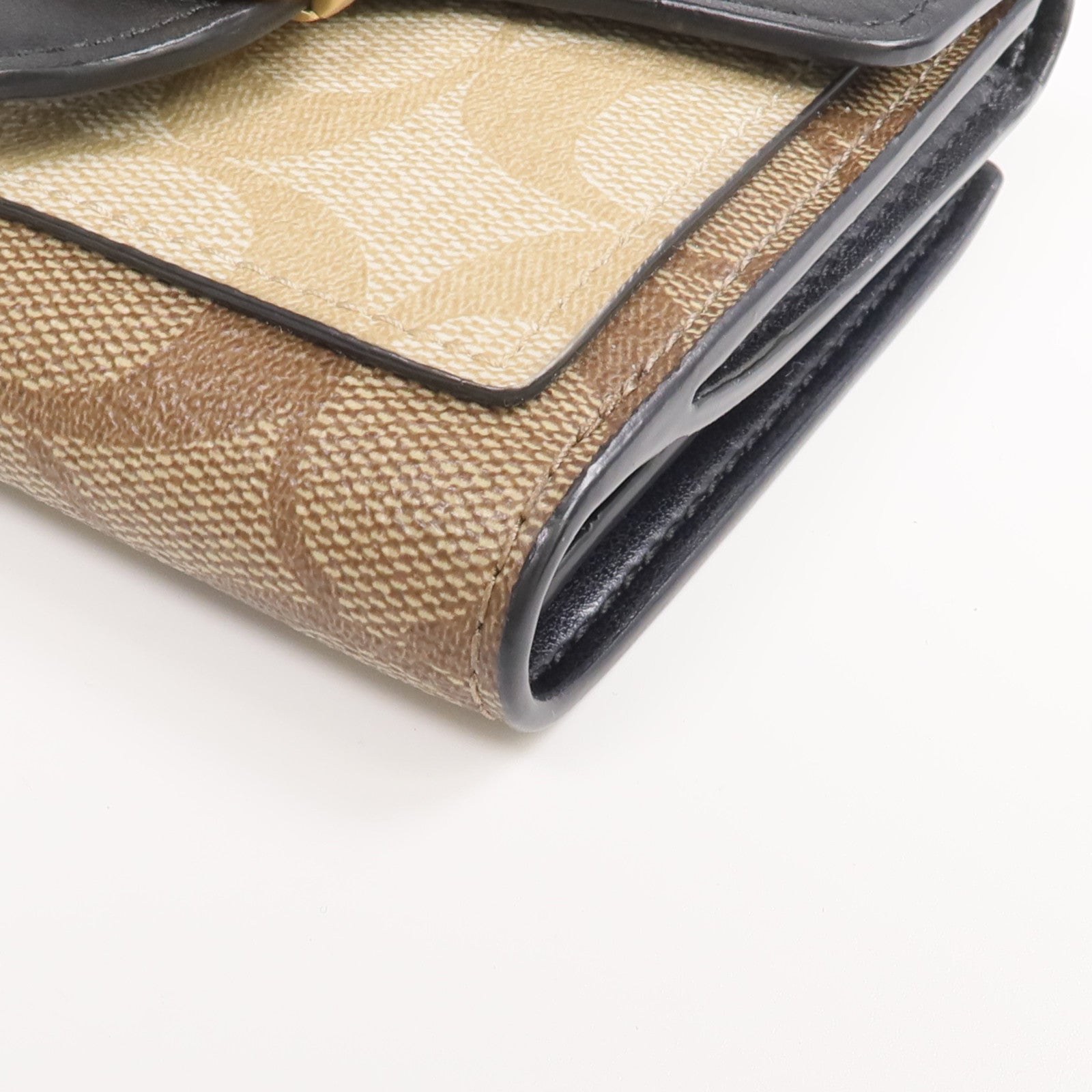 COACH 塗層帆布Georgie Small Wallet金扣錢包