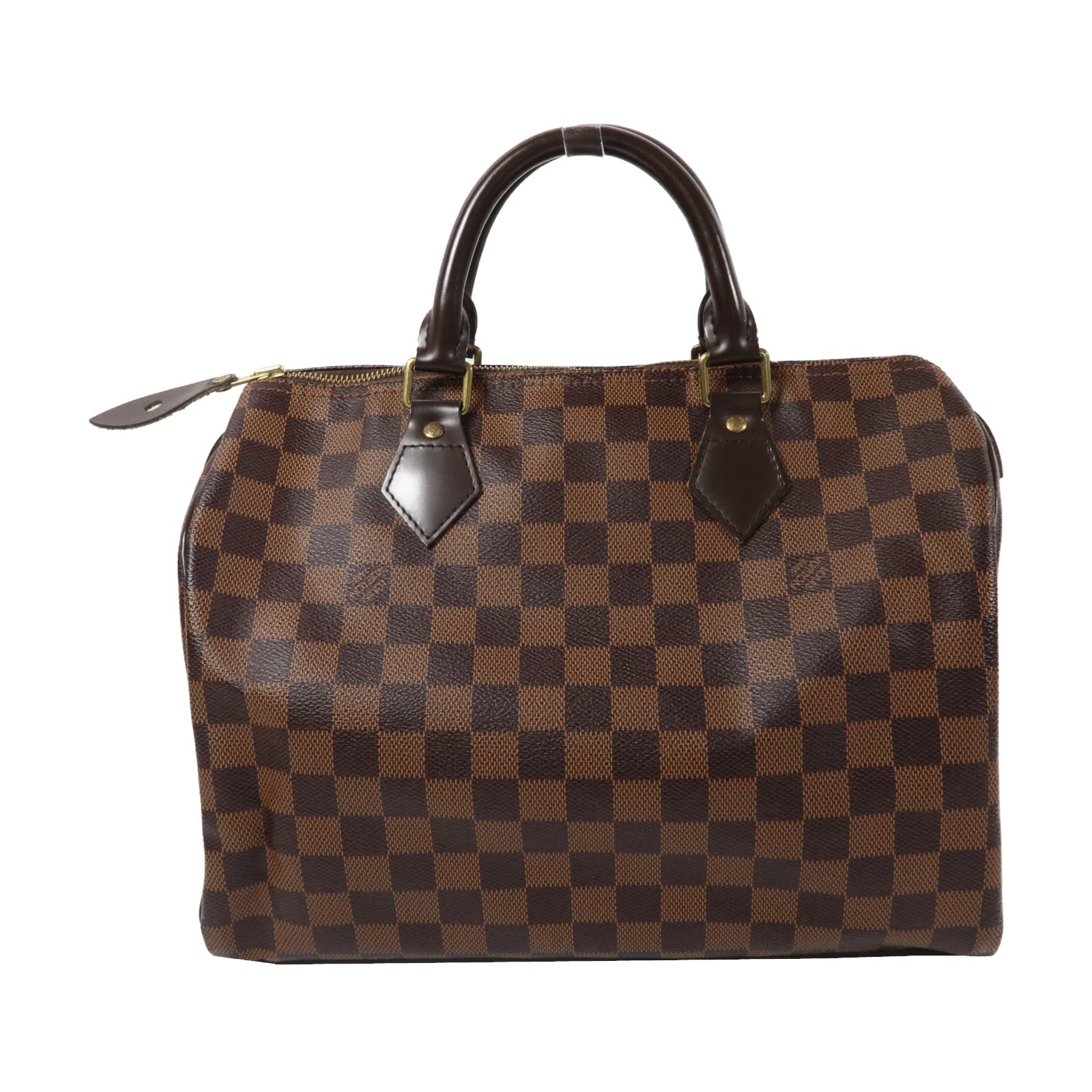 LOUIS VUITTON Damier Ebene Speedy 30金扣手挽袋啡色