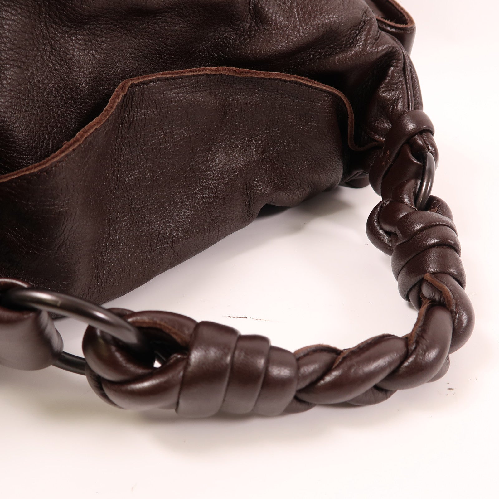 BOTTEGA VENETA 皮革Hand Bag肩背袋啡色