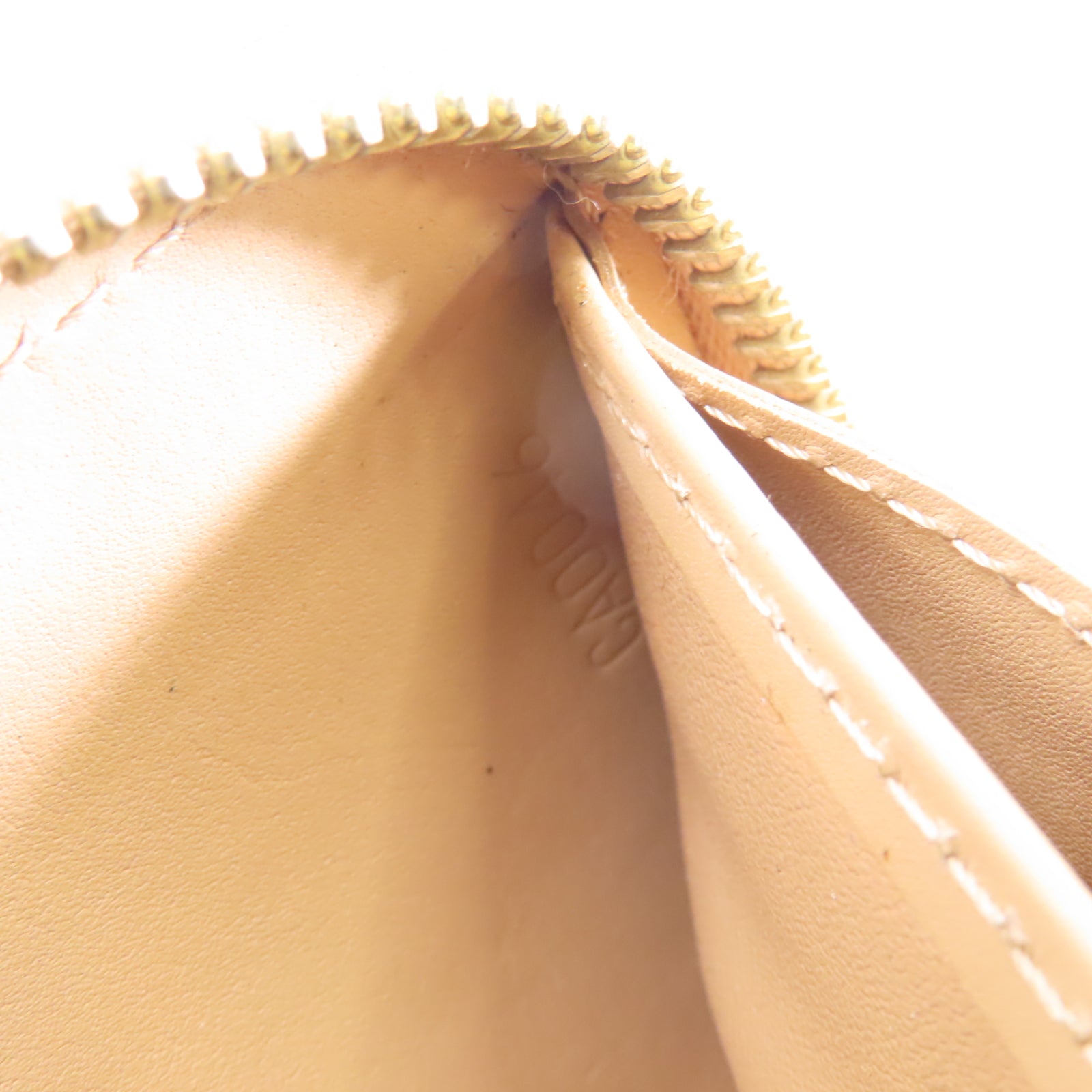 LOUIS VUITTON Vernis Zipped Long Wallet金扣長錢包杏色