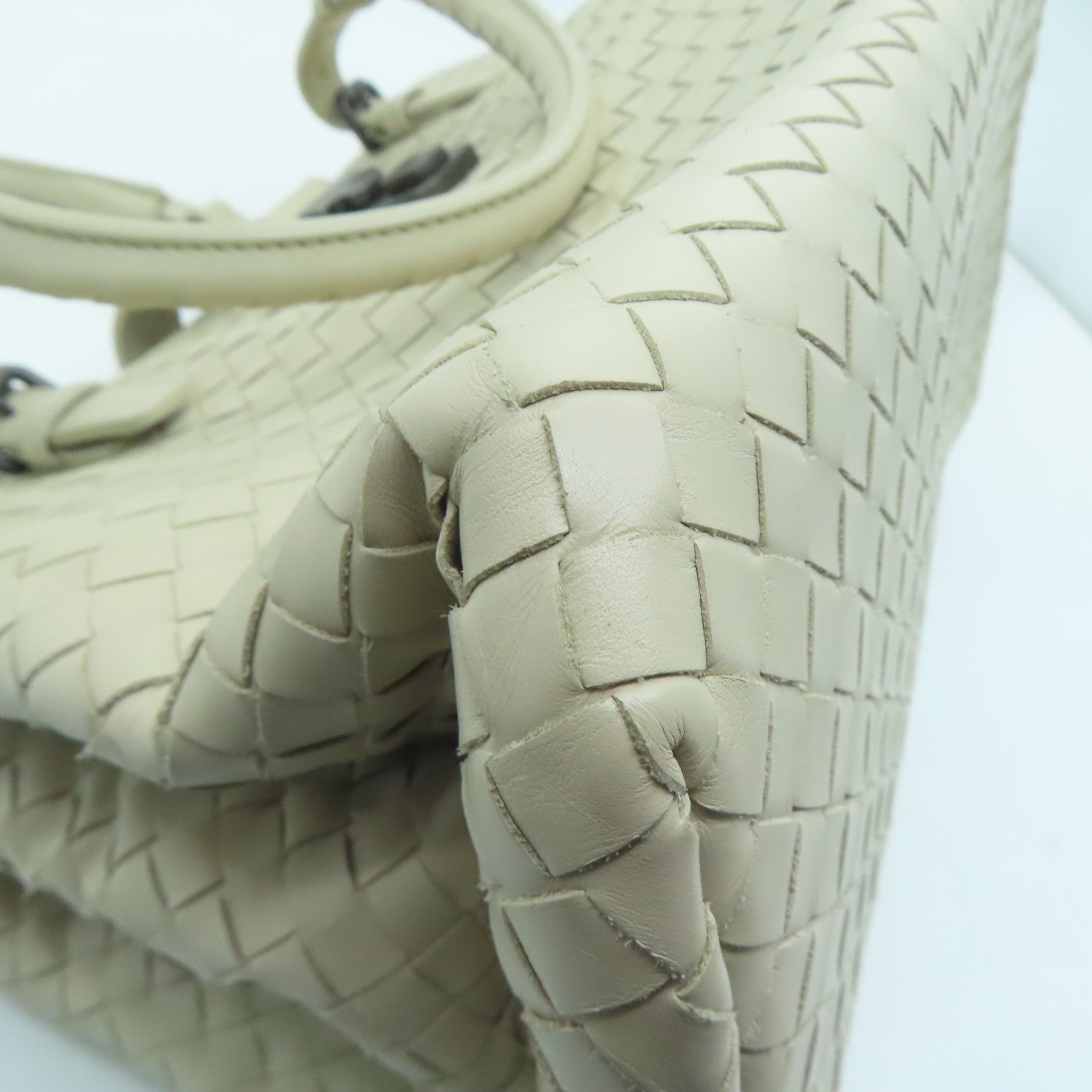 BOTTEGA VENETA Textured Leather Shoulder Bag Beige