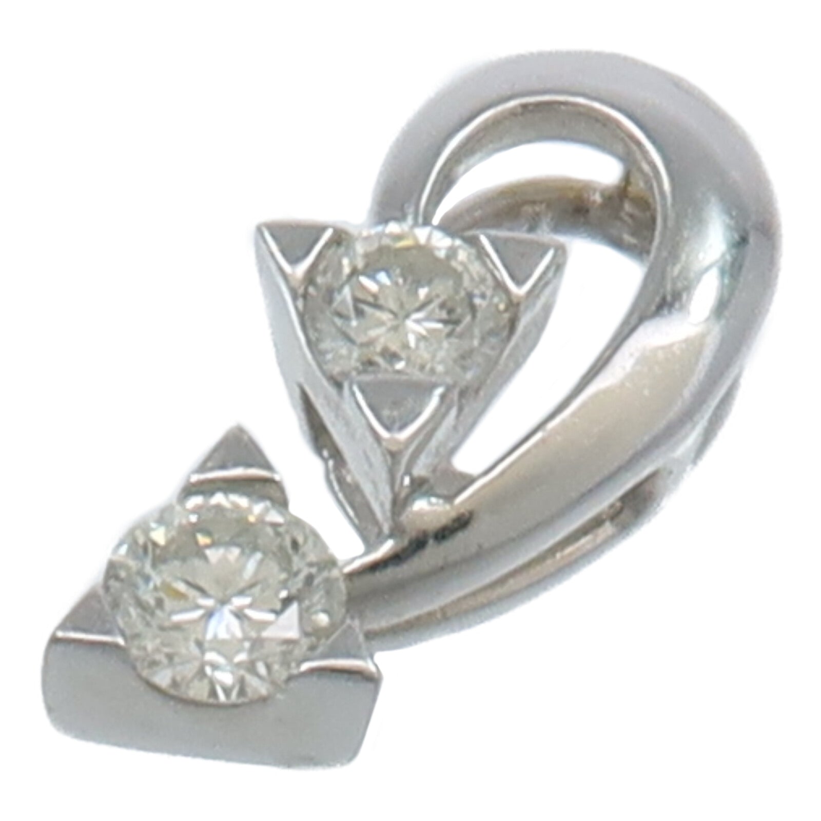 JEWELRY 18K白金Diamond Pendant Top鑽石吊墜