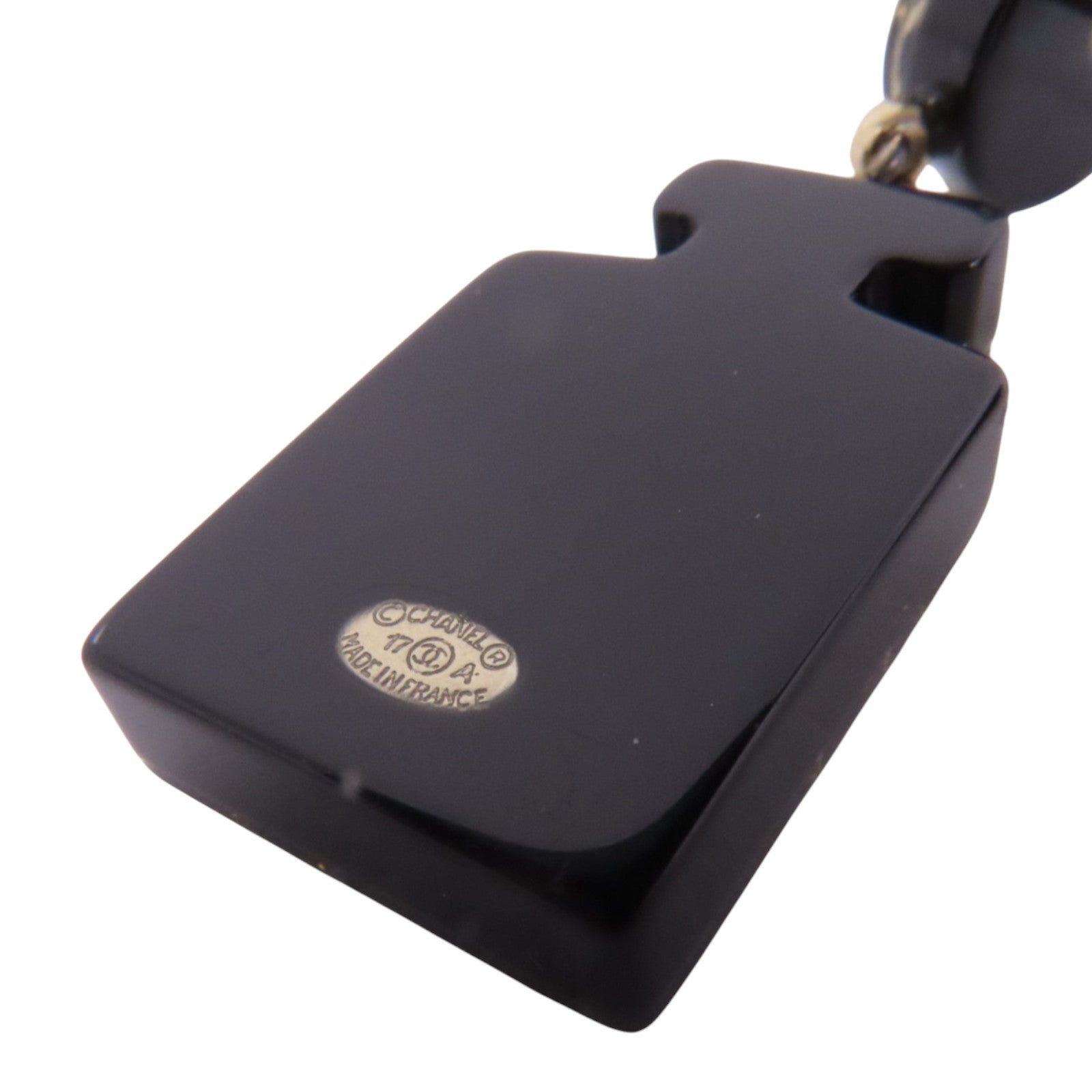 CHANEL PVC/金屬/水鑽Earrings銀扣耳環