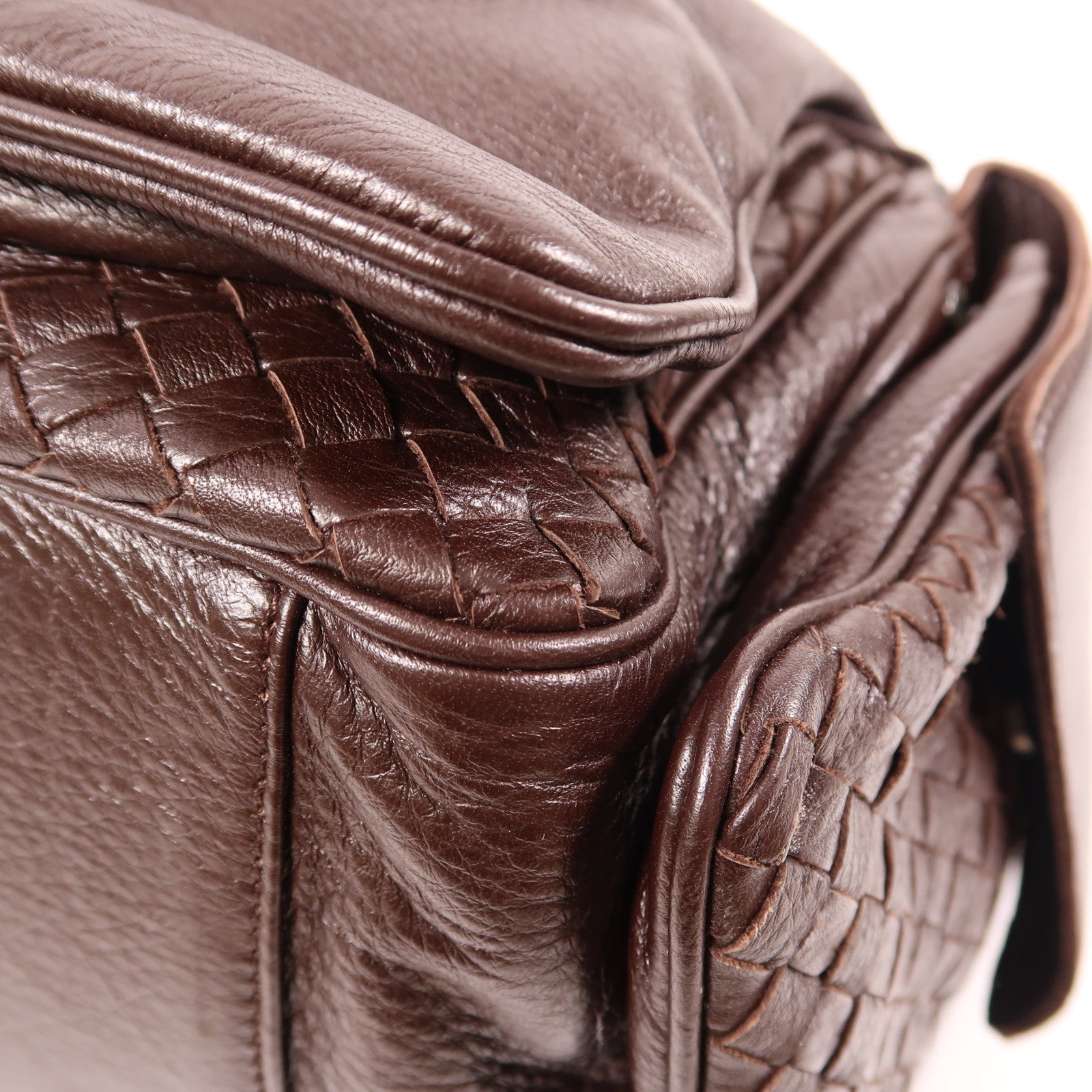 BOTTEGA VENETA 皮革Hand Bag肩背袋啡色