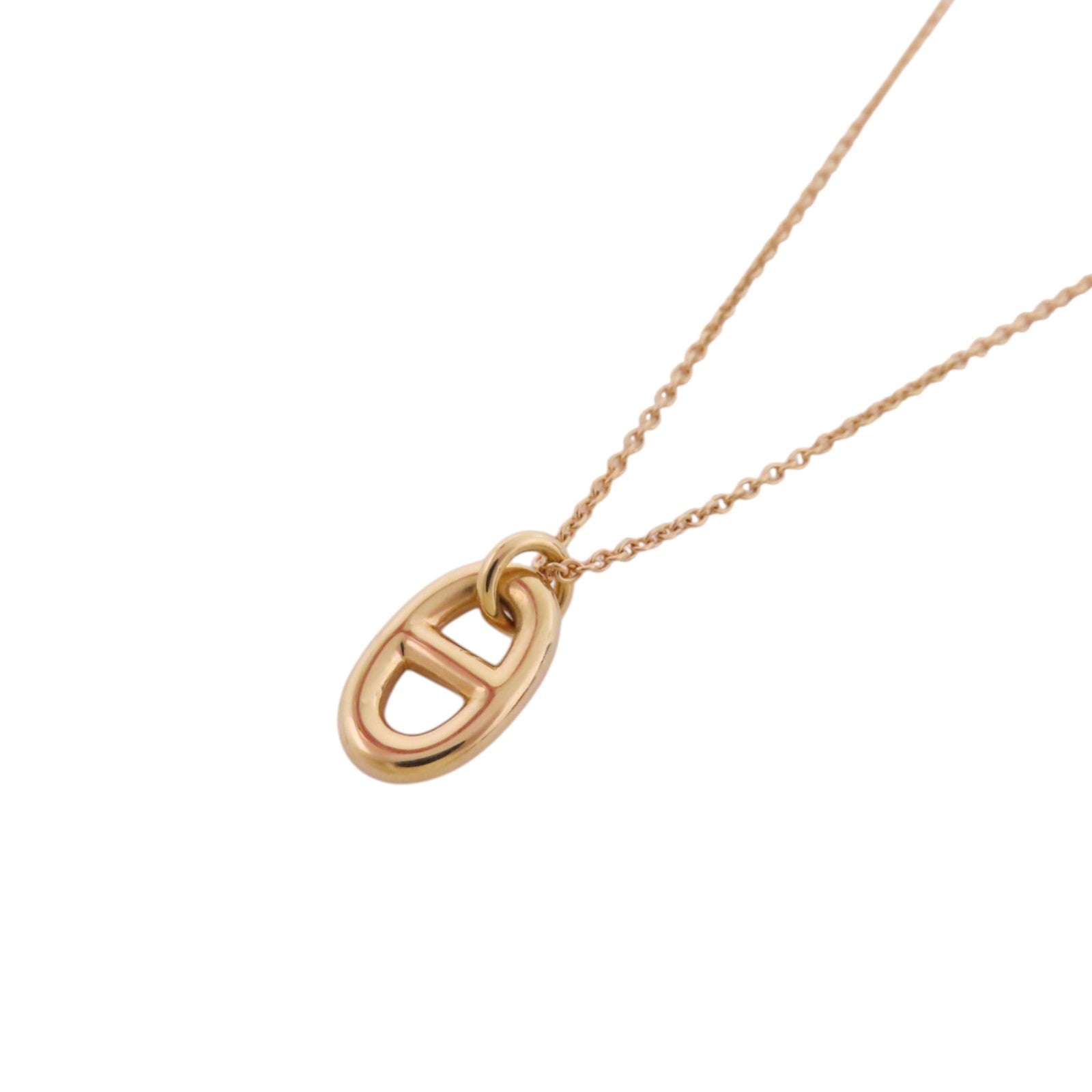 HERMES 18K玫瑰金Farandole Pendant Necklace金扣項鏈