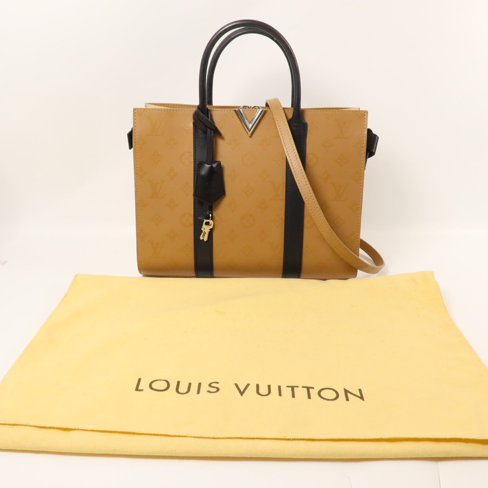 LOUIS VUITTON 牛皮皮革Very Tote MM手挽肩背兩用袋