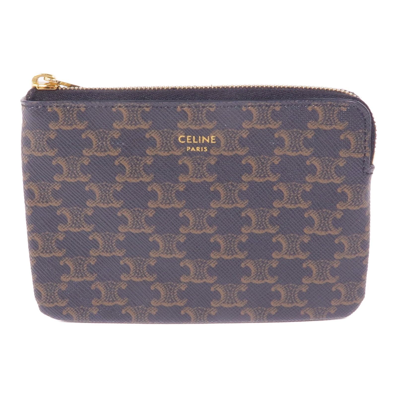 CELINE 塗層帆布Coin Purse金扣零錢包