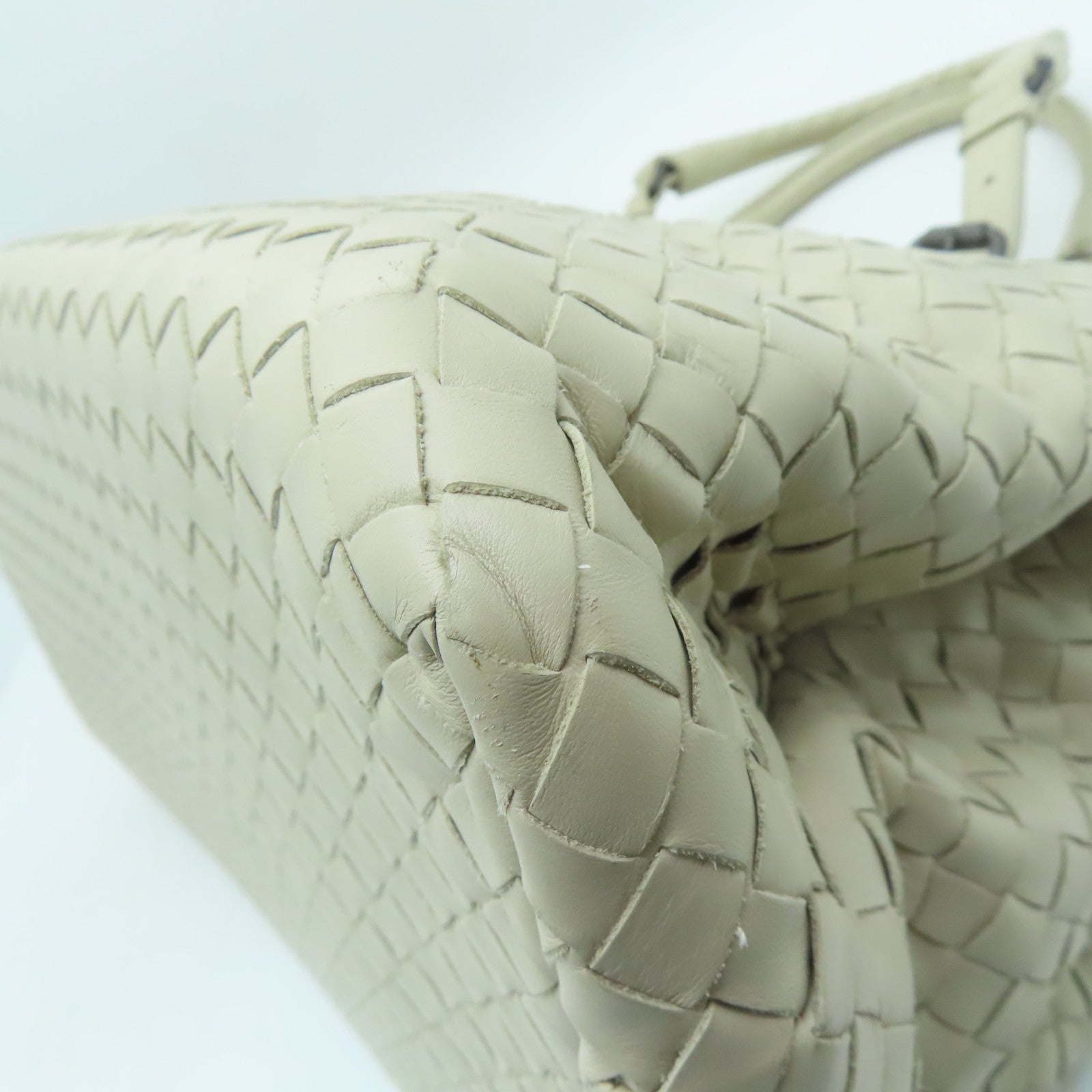 BOTTEGA VENETA Textured Leather Shoulder Bag Beige