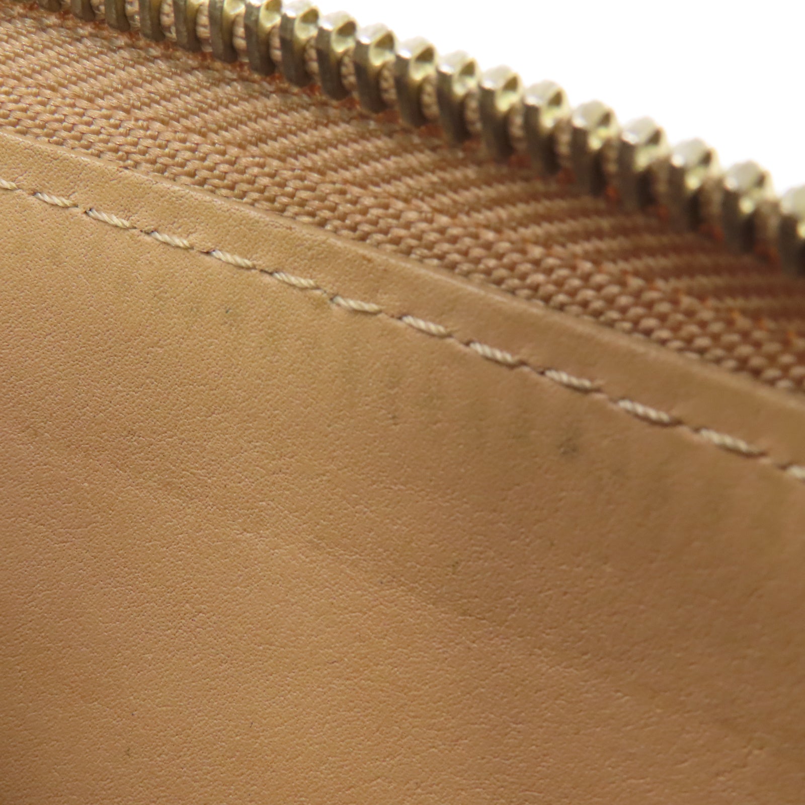 LOUIS VUITTON Vernis Zipped Long Wallet金扣長錢包杏色