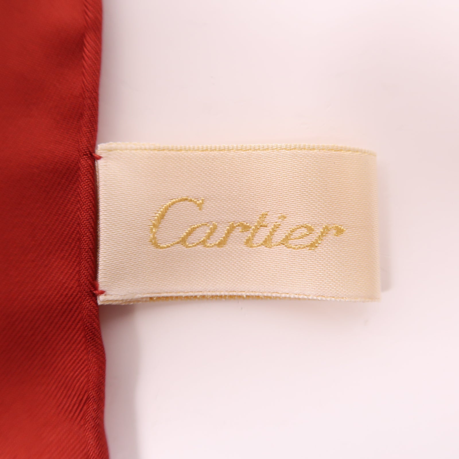 CARTIER 絲質Scarf絲巾紅色