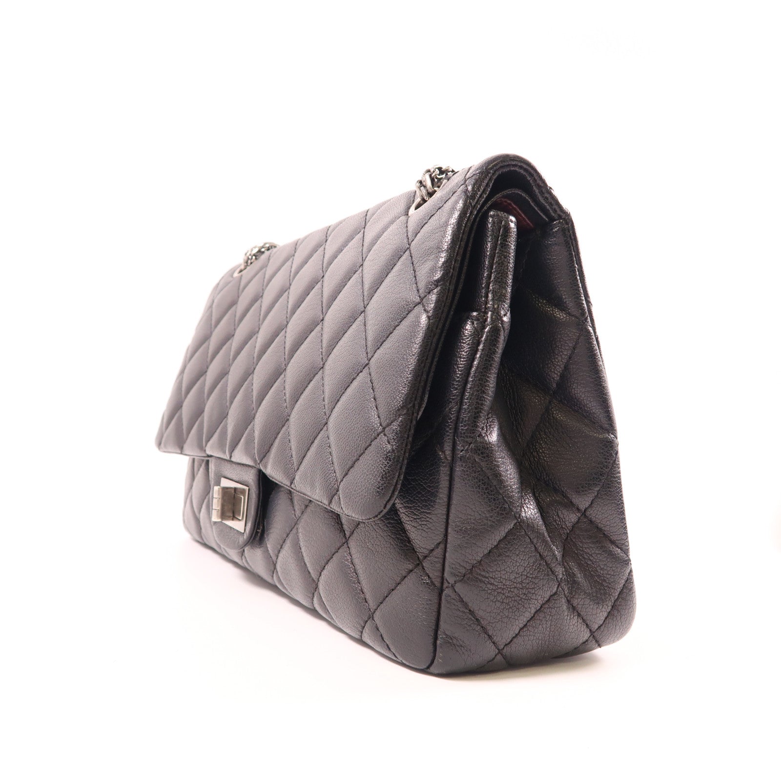 CHANEL 【激減優惠】牛皮皮革2.55銀扣肩背袋