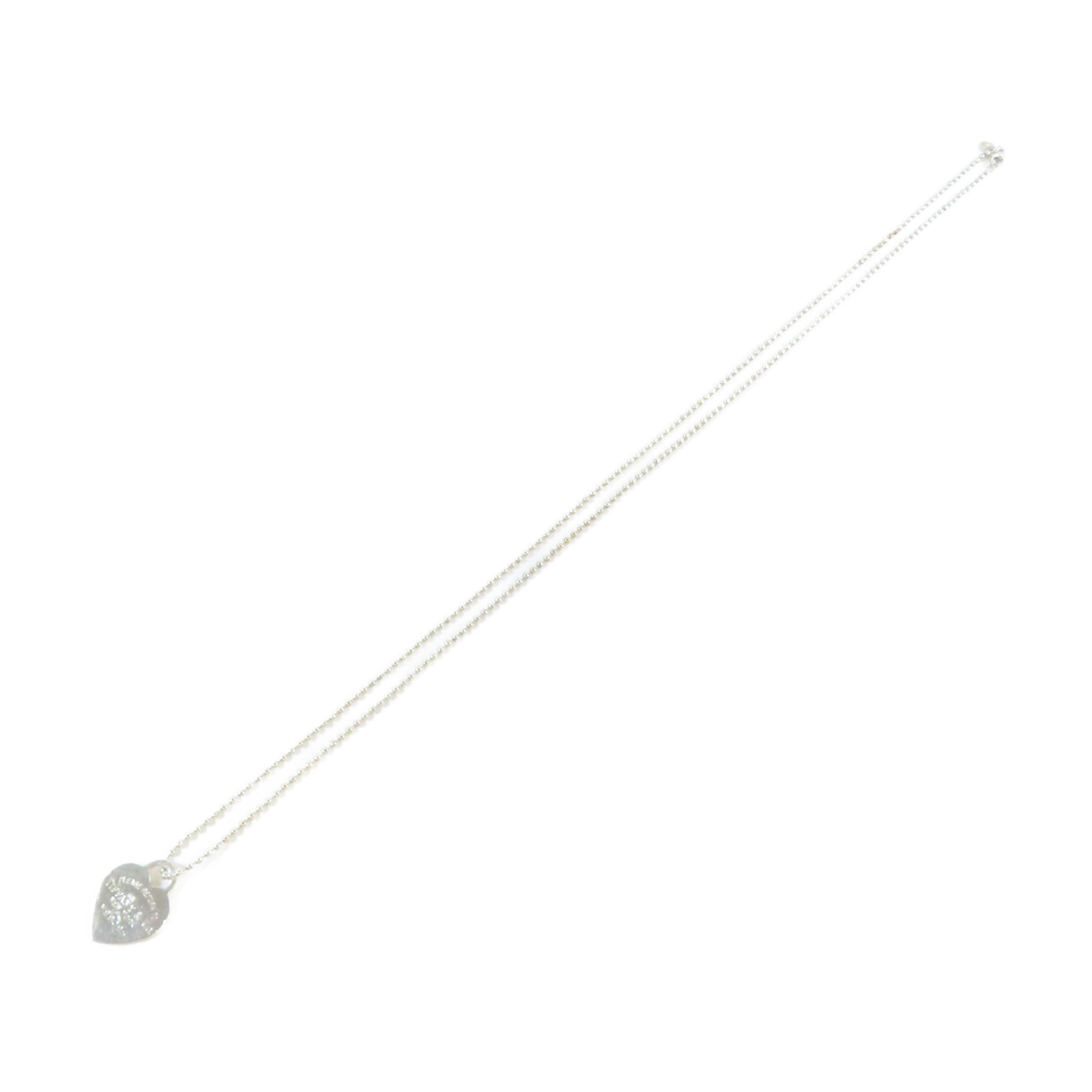 TIFFANY＆CO 925純銀Return to Tiffany Heart Tag Necklace項鍊#86cm