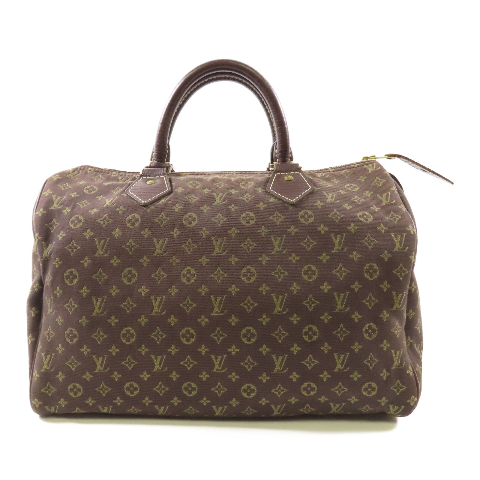 LOUIS VUITTON Monogram Mini Lin Speedy 30金扣手挽袋