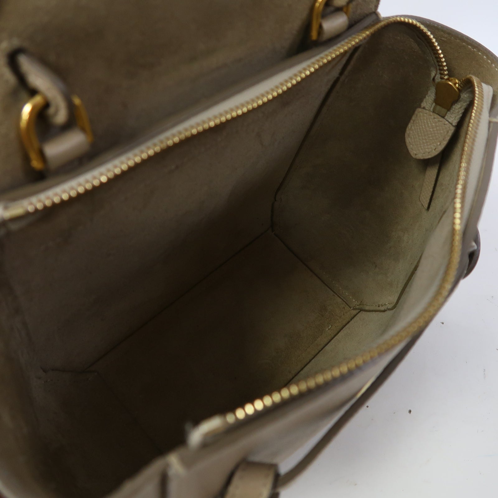 CELINE 牛皮皮革Nano Belt Bag金扣手挽肩背兩用袋啡色