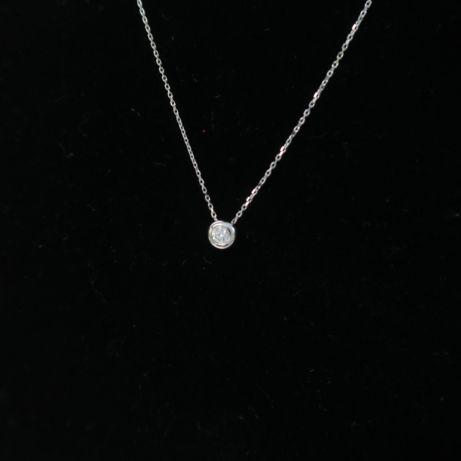 JEWELRY 【激減優惠】18K白金Diamond Necklace 0.09ct鑽石項鍊