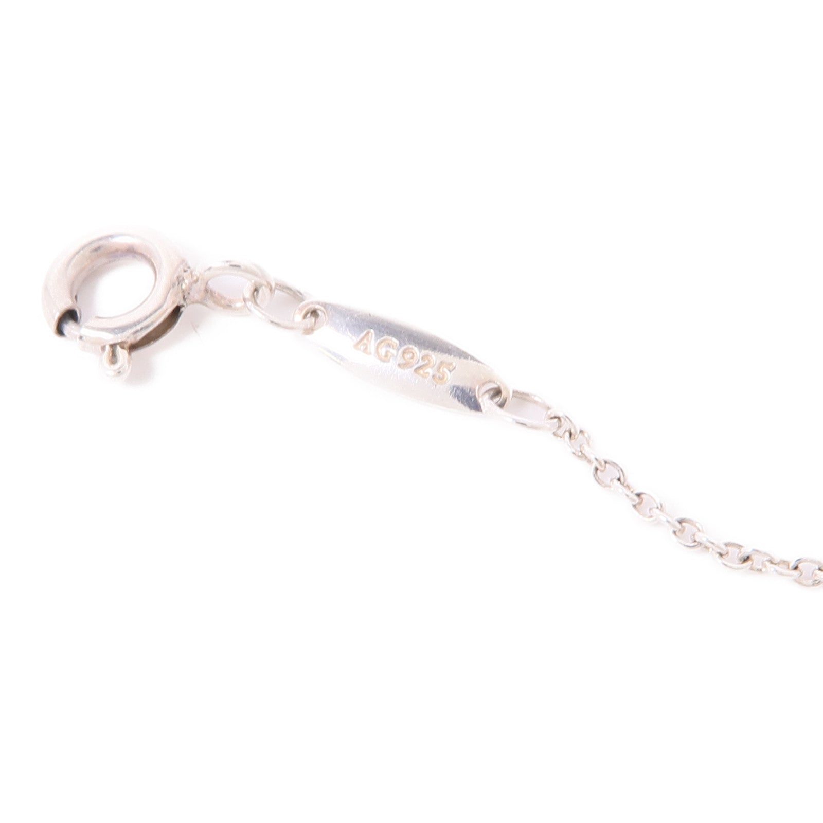 TIFFANY＆CO 925純銀Elsa Peretti Diamond Necklace鑽石項鍊