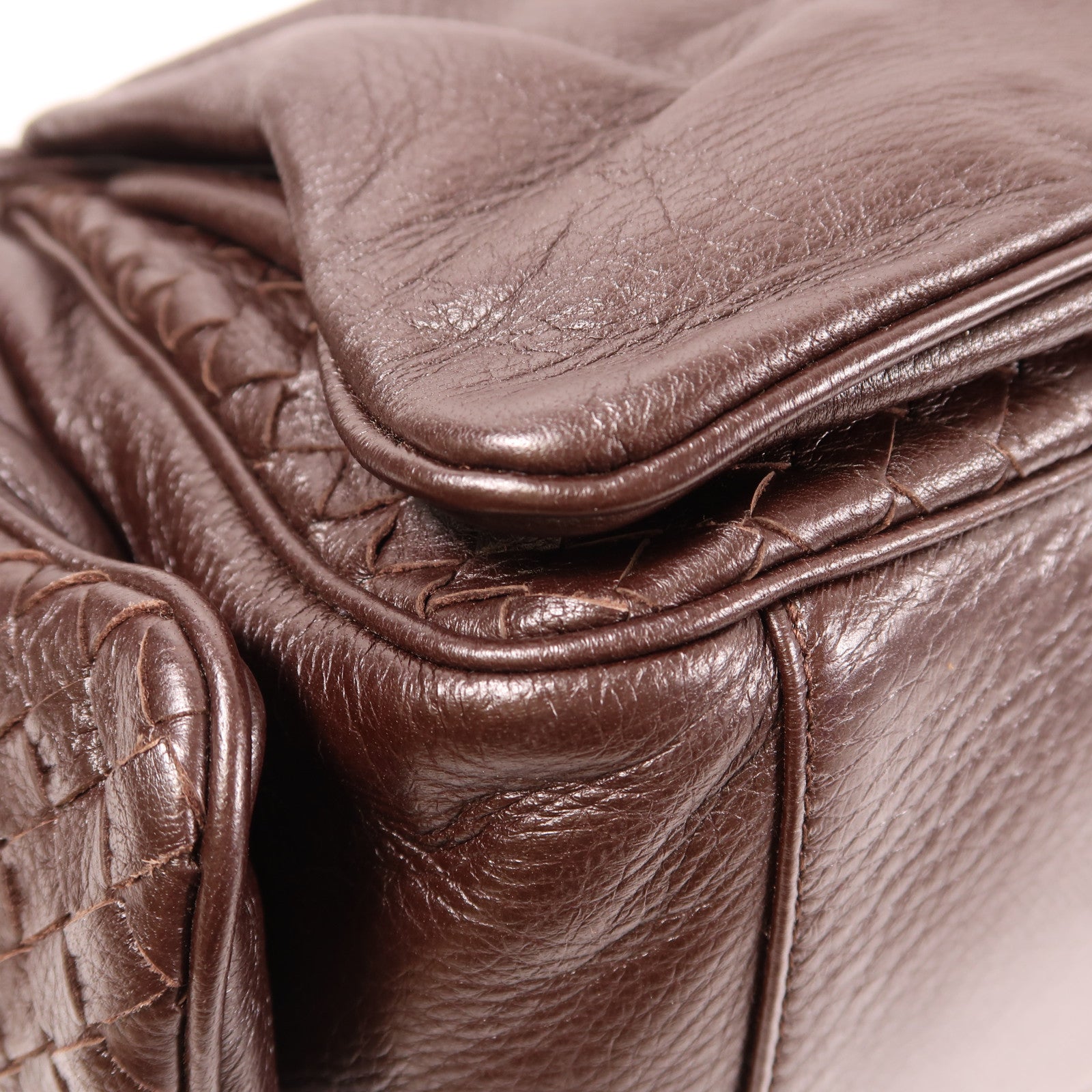 BOTTEGA VENETA 皮革Hand Bag肩背袋啡色