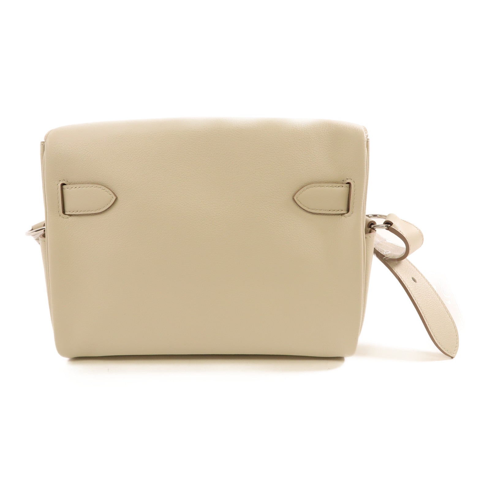 HERMES Evercolor皮革Kelly Messenger PM銀扣肩背袋8L Beton