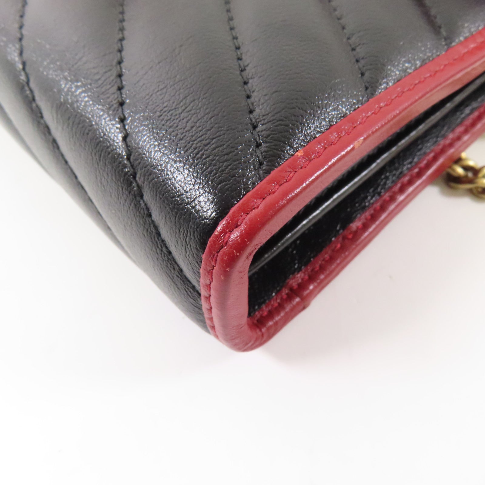 GUCCI 牛皮皮革Shoulder Bag金扣鏈帶肩背袋