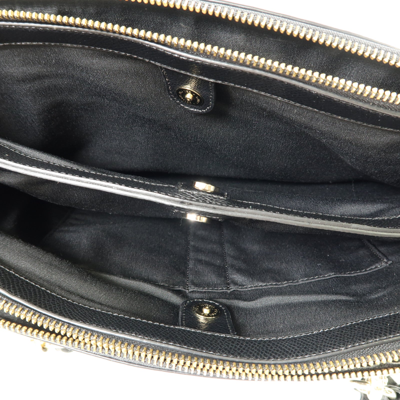 COACH 牛皮皮革Shoulder Bag金扣肩背袋黑色
