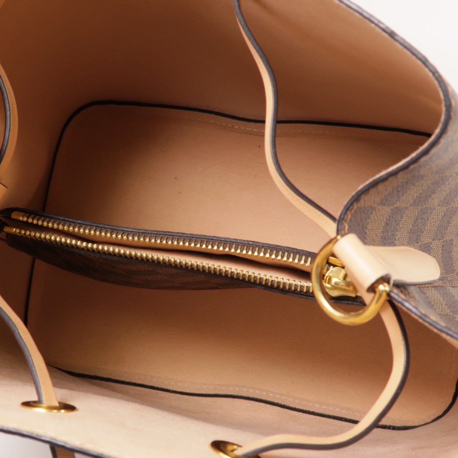 LOUIS VUITTON LV GHW NeoNoe Shoulder Bag N40198 Damier Ebene Brown/Pink