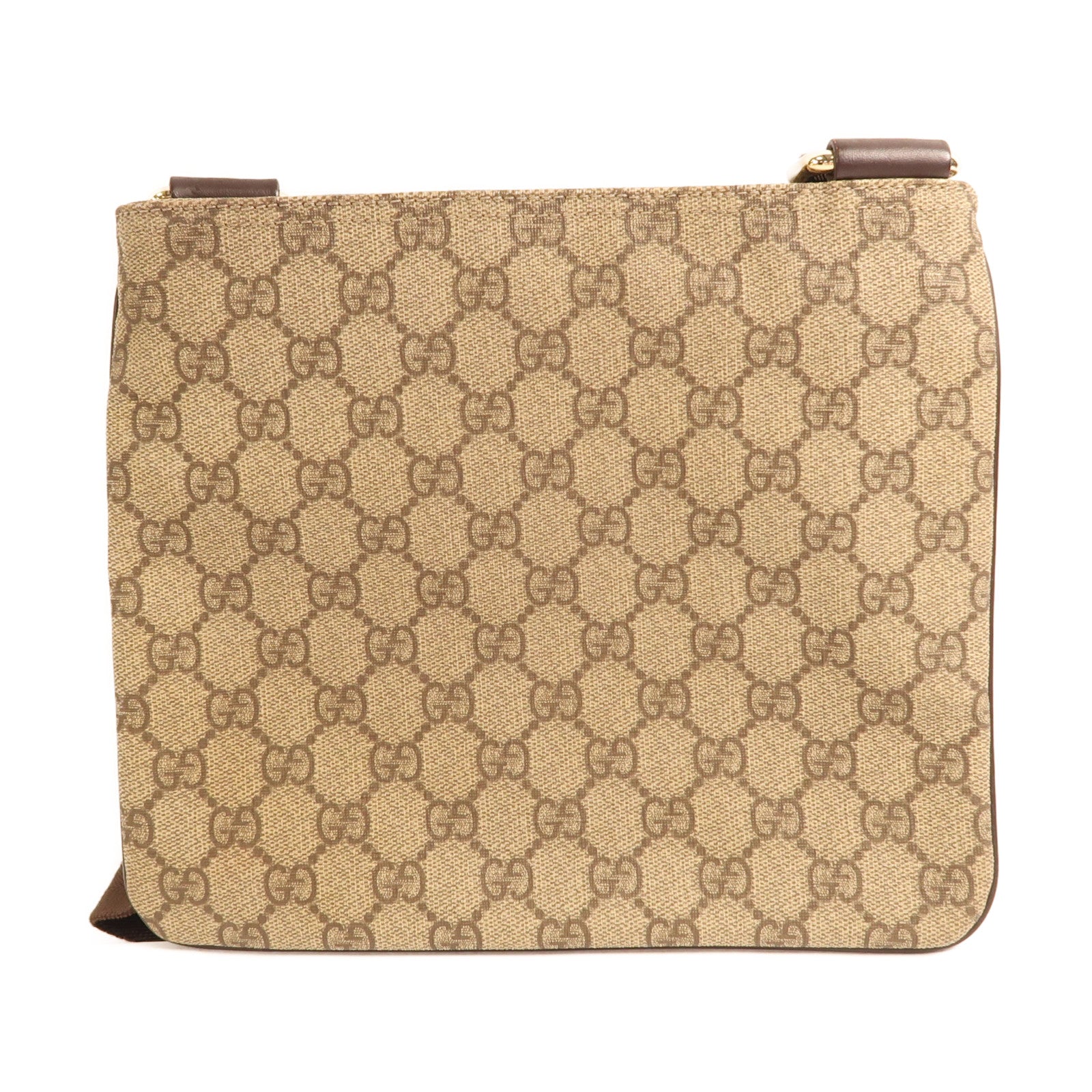 GUCCI 塗層帆布Shoulder Bag銀扣肩背袋