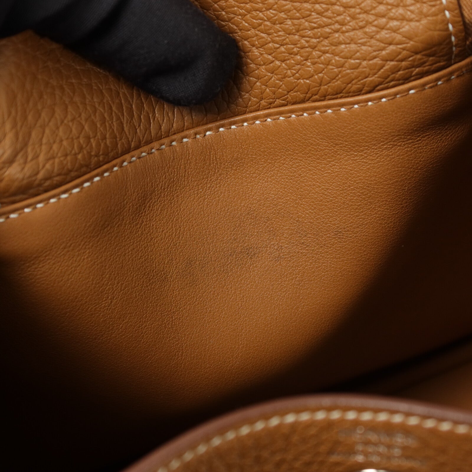 HERMES Clemence皮革Mini Lindy手挽肩背兩用袋Gold